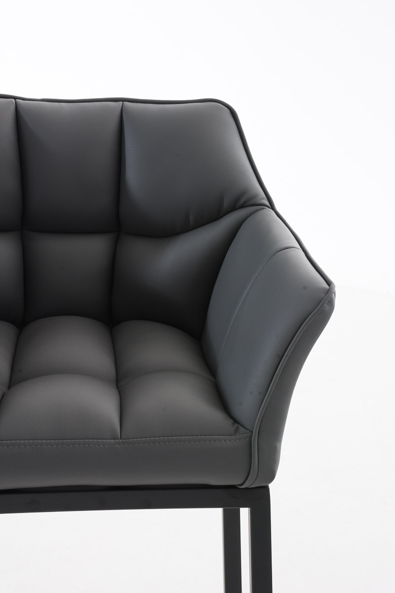 Sgabello da Bar Damaso in Similpelle con Base a Quattro Gambe