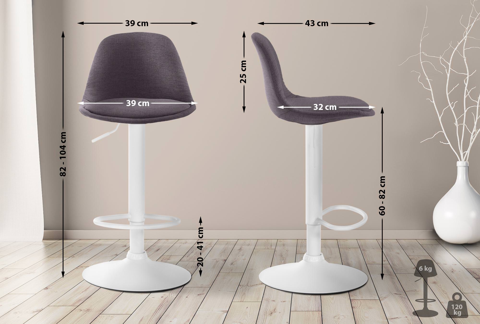 Sgabello di design KIEL in tessuto