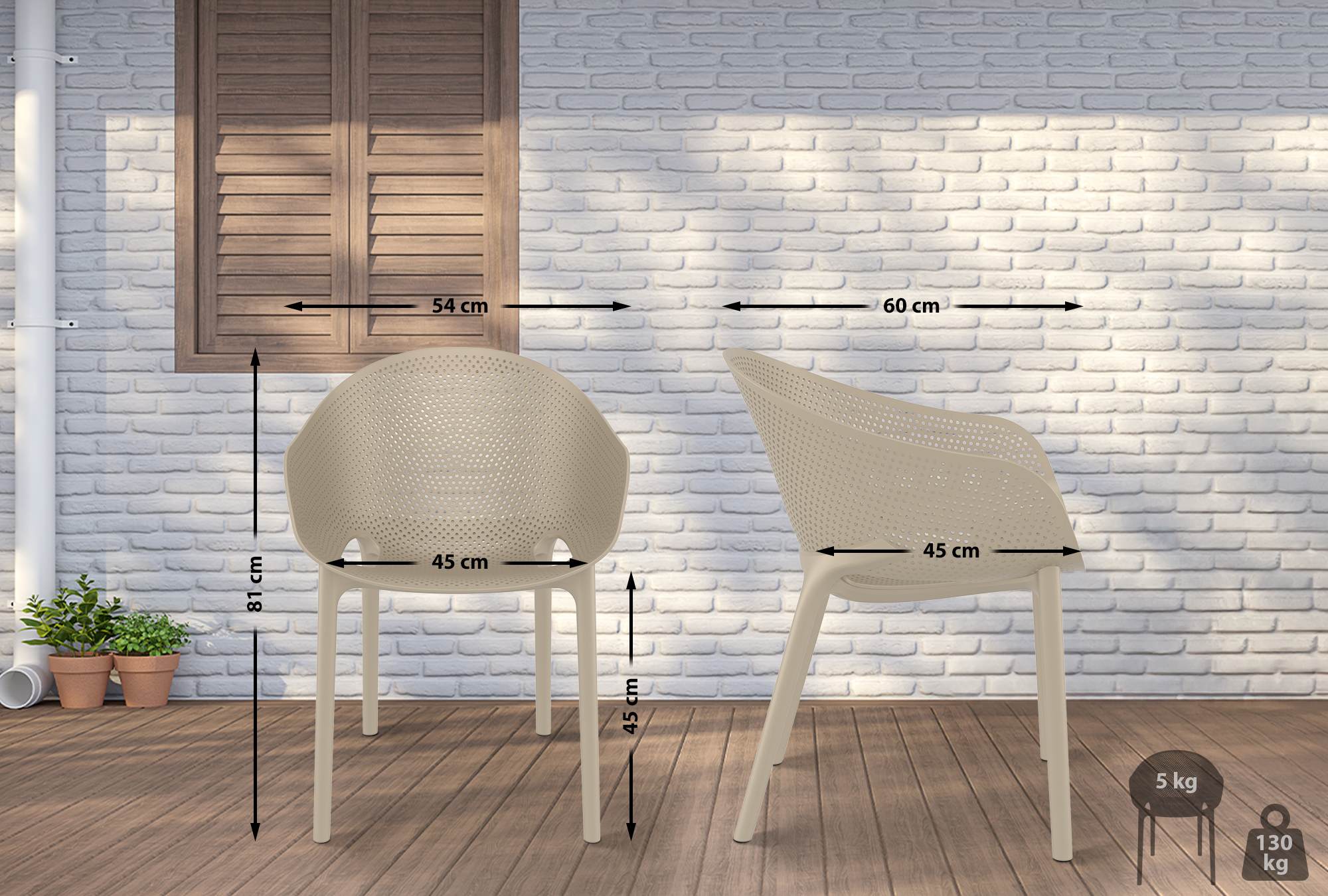 Set di 4 sedie Sky Pro