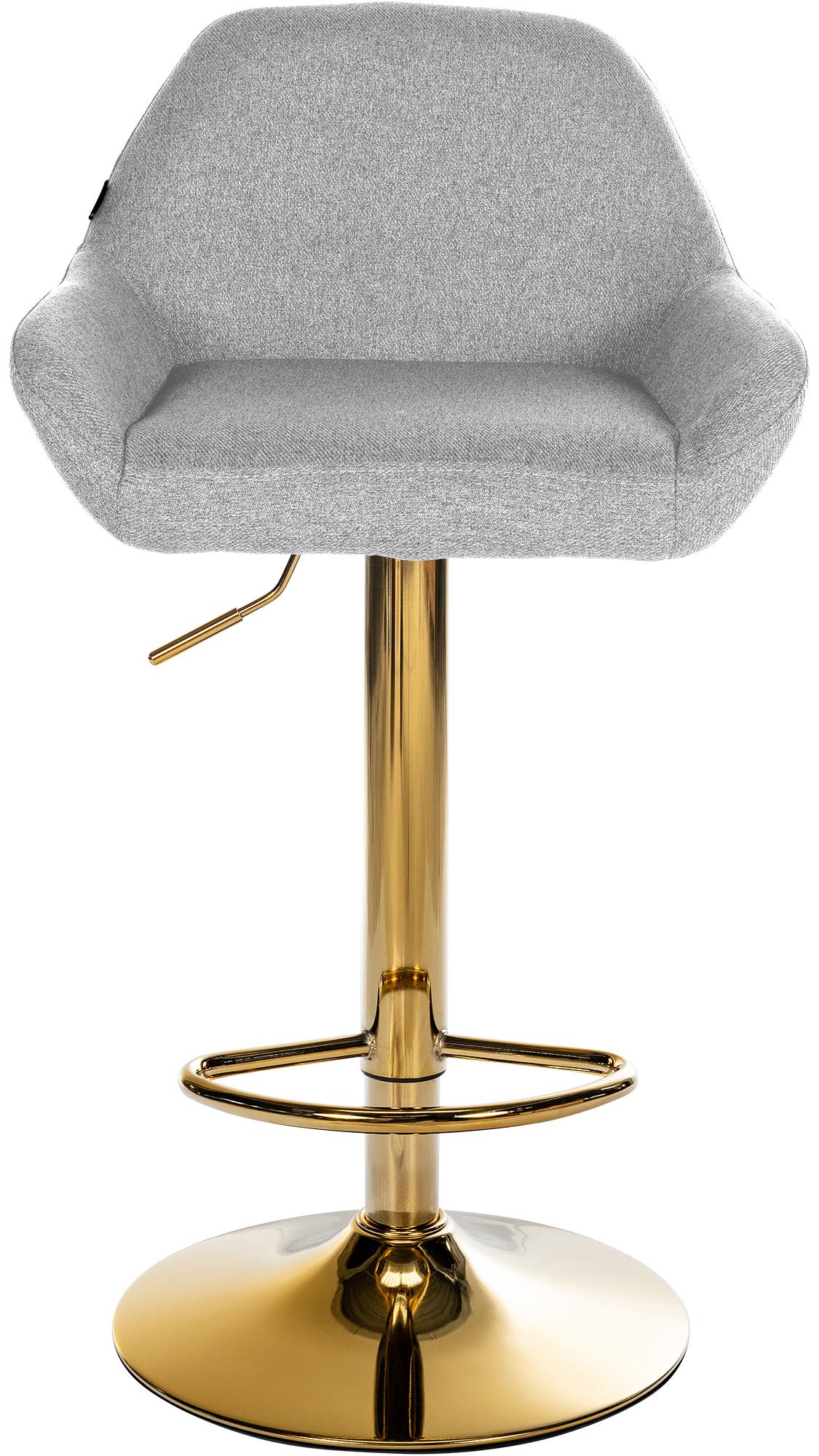 Set di 2 sgabelli da bar in tessuto Braga Gold