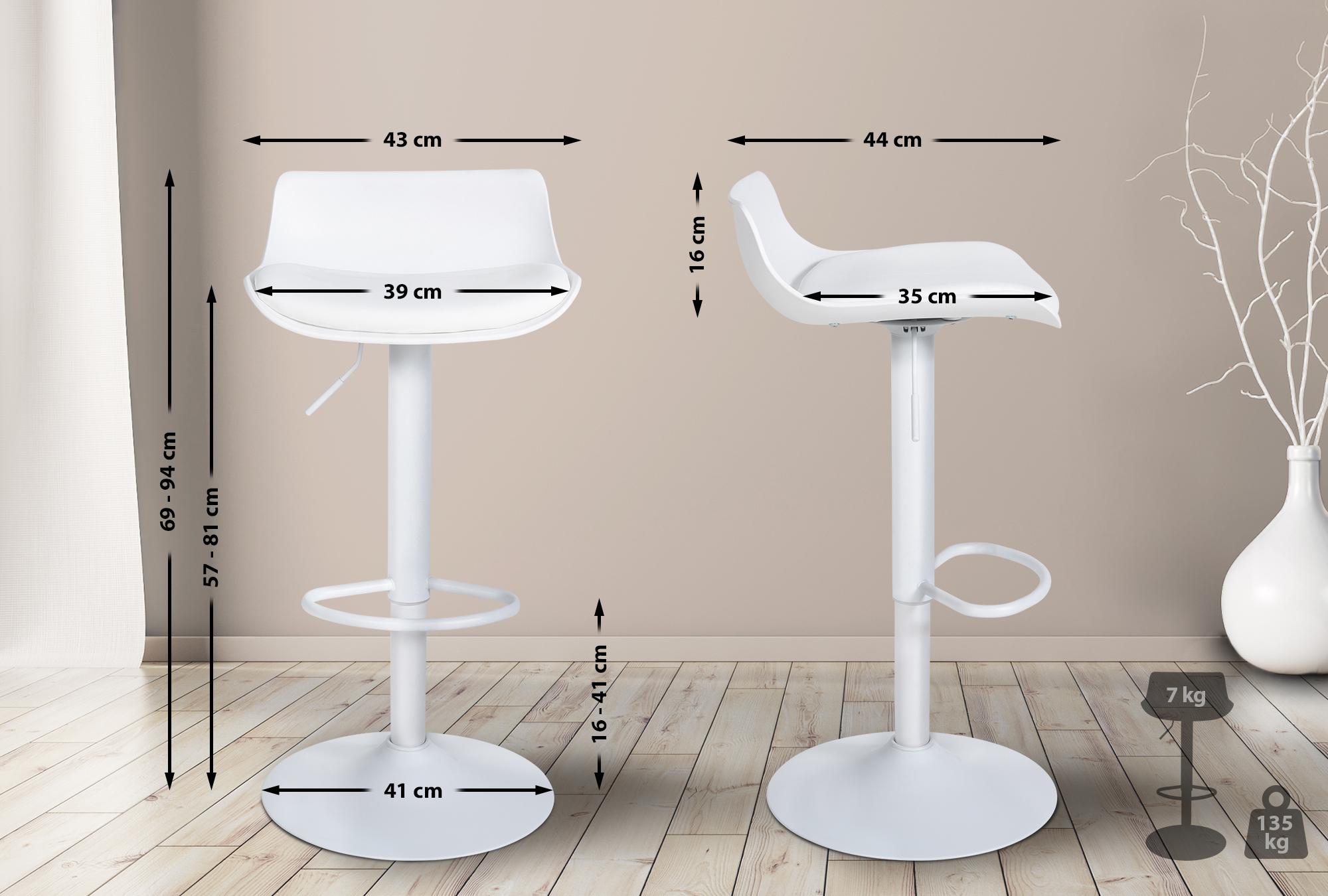 Set di 2 sgabelli da bar Aveiro in similpelle