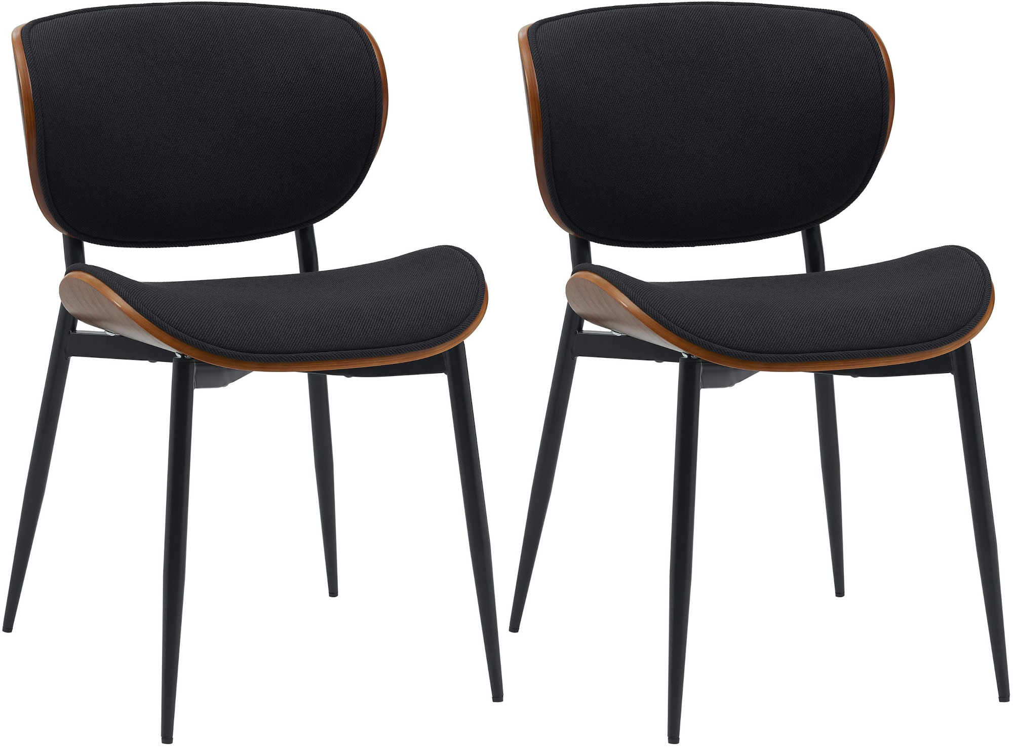 Set di 2 sedie visitatore Enid con rivestimento in similpelle o tessuto