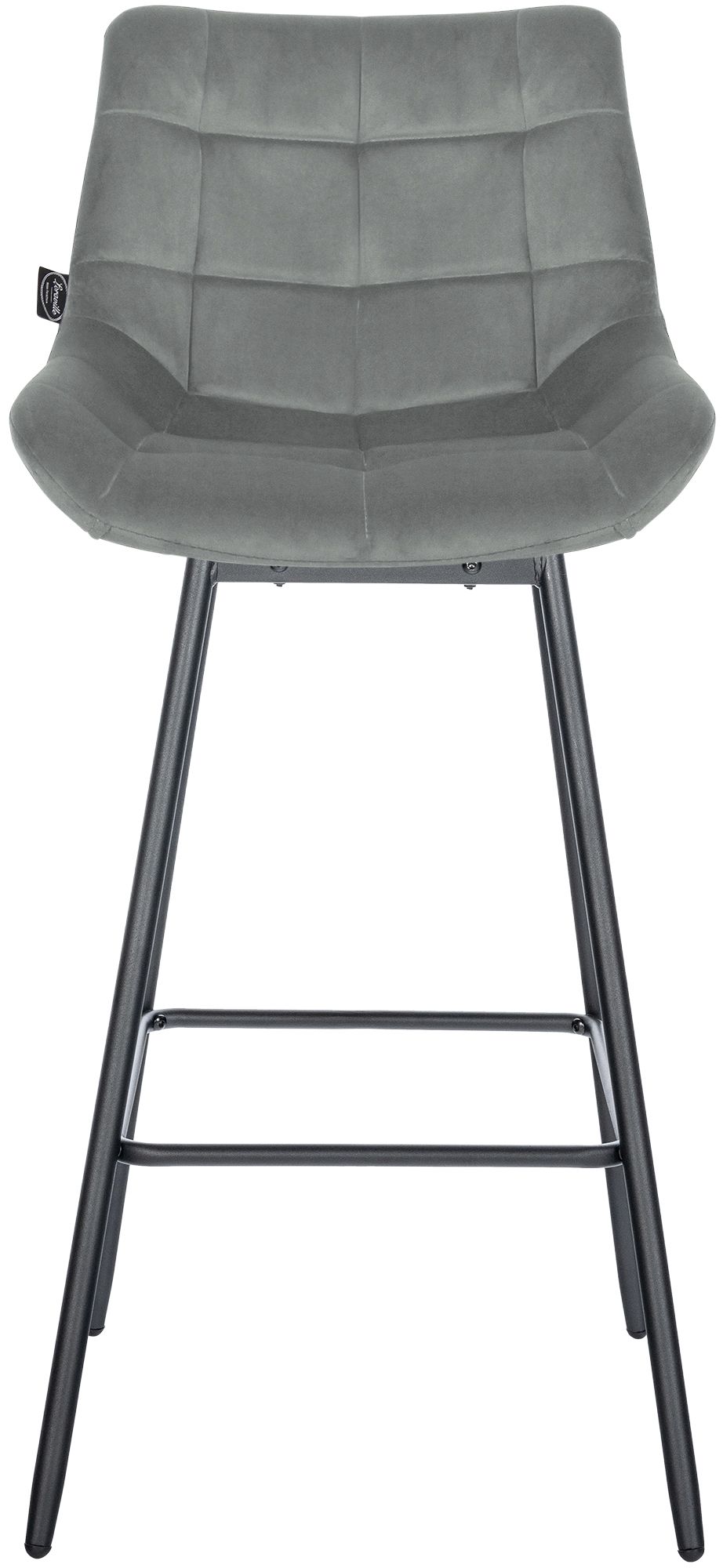 Sgabello da bar Weston girevole 180° con schienale e seduta imbottita, struttura in metallo