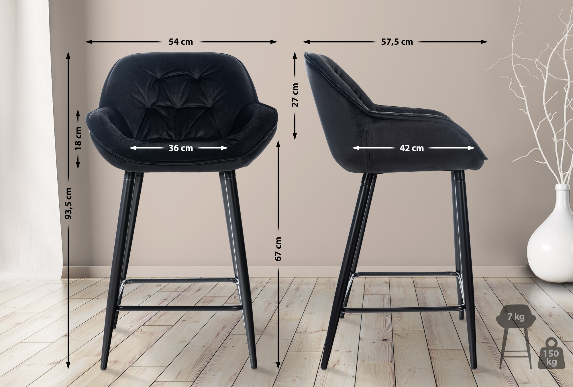 Sgabello da bar Gibson
