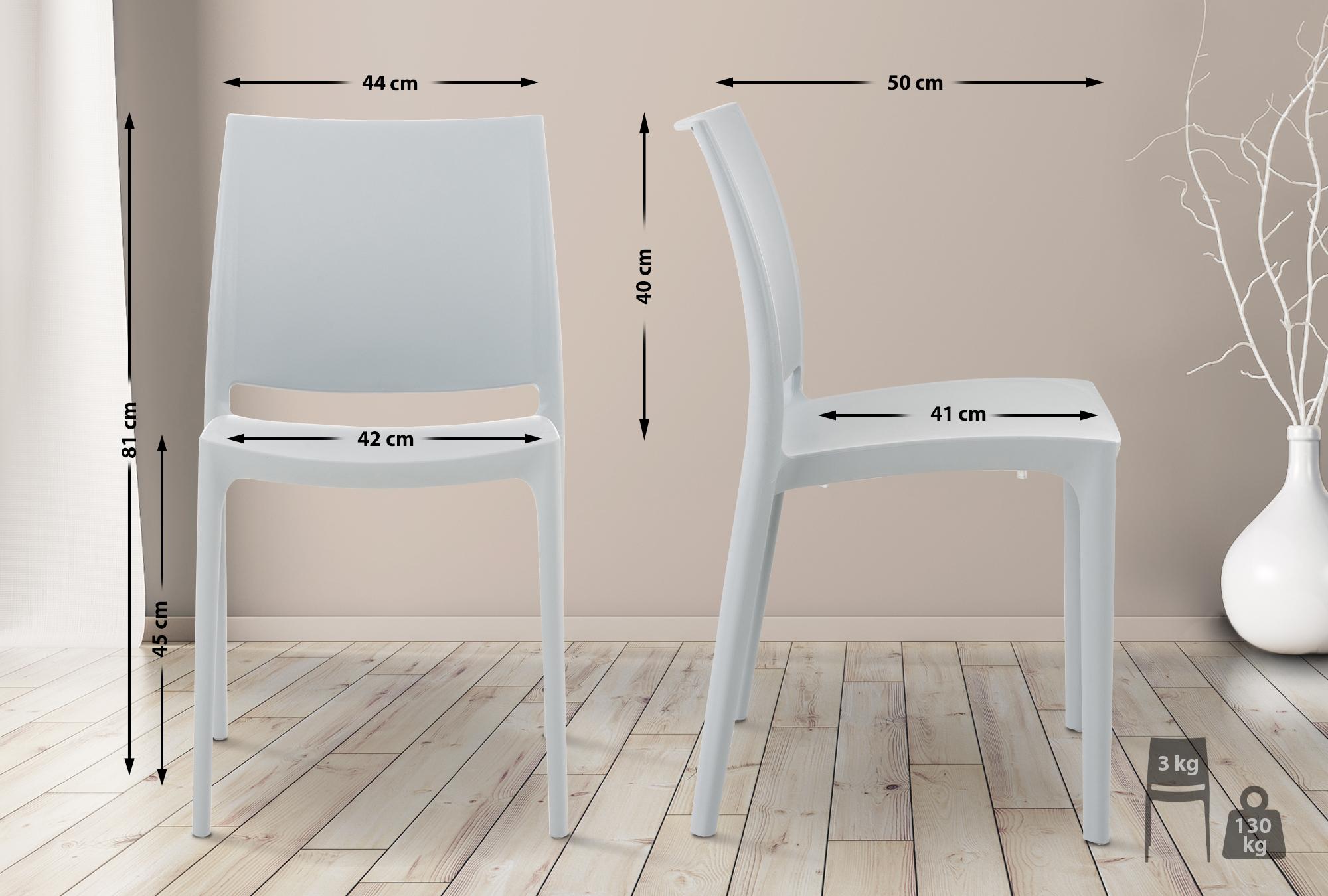 Sedia outdoor Maya impilabile