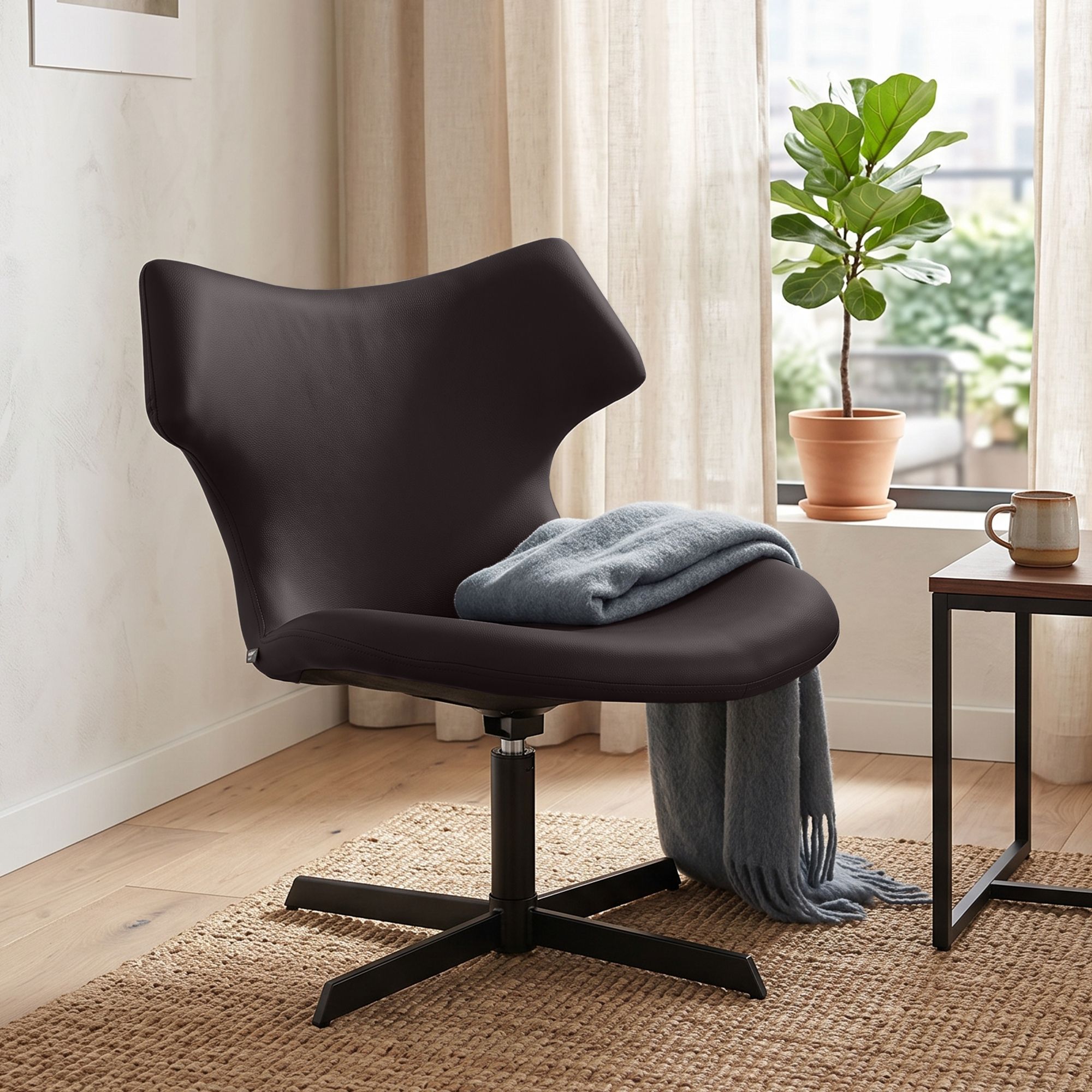 Set di 2 Poltroncine Lounge Welland Effetto Pelle