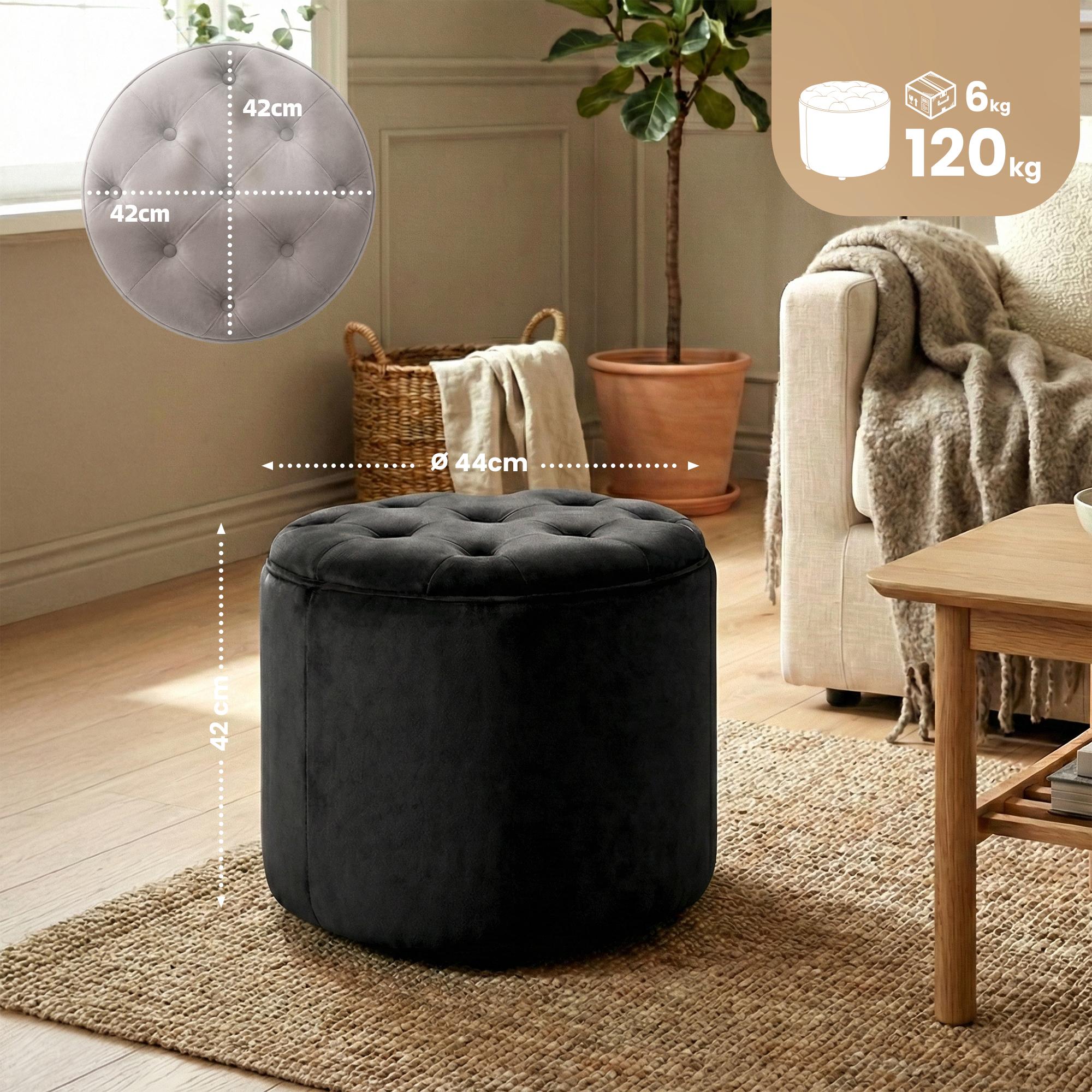 Pouf Pantin in velluto