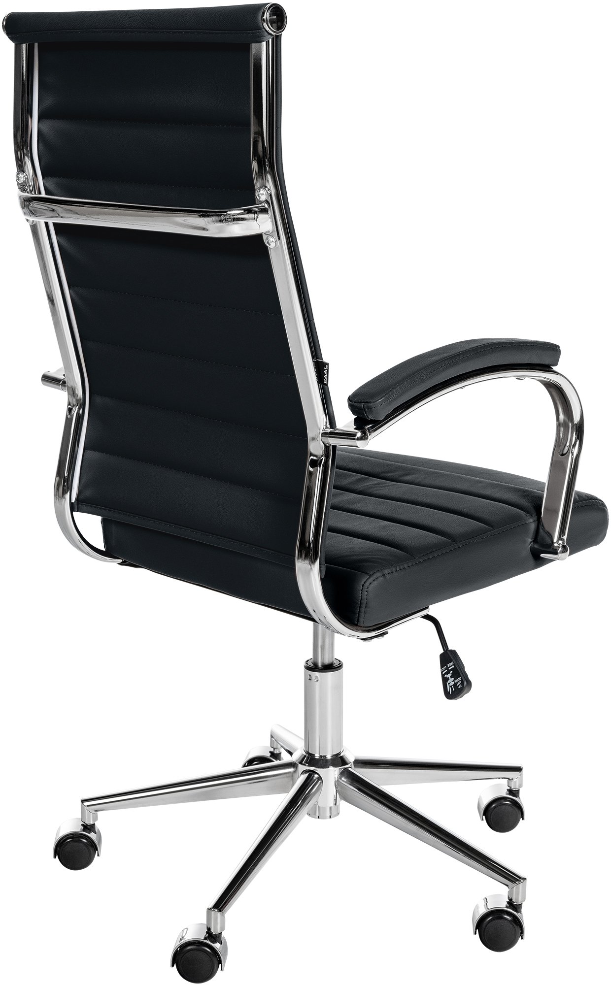 Sedia da ufficio in vera pelle Mollis