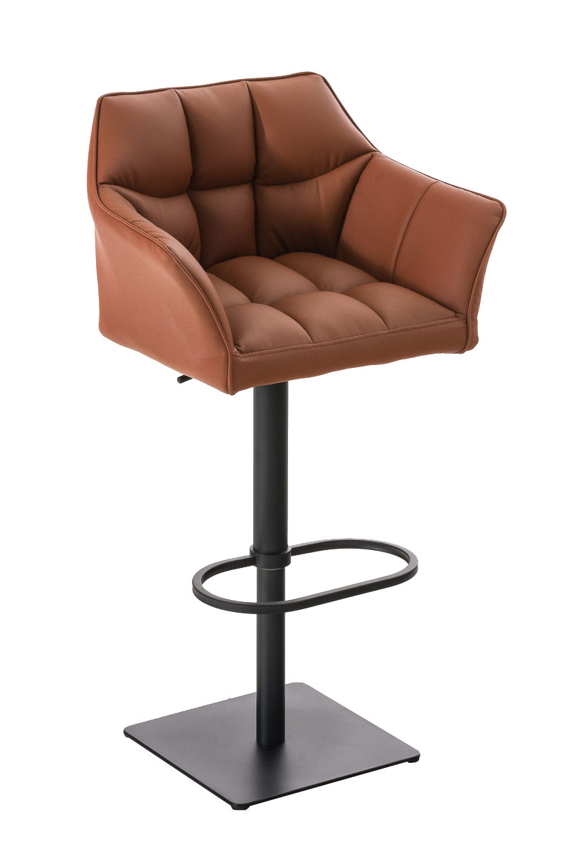 Sgabello da bar Damaso con rivestimento in similpelle