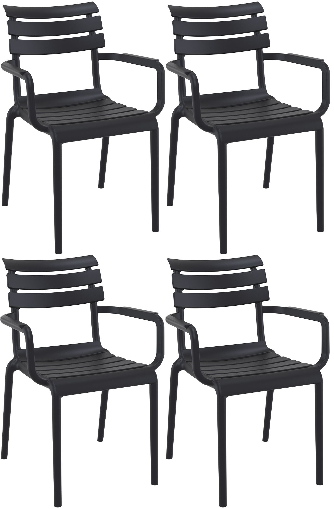 Set 4 Sedie da Giardino Paris