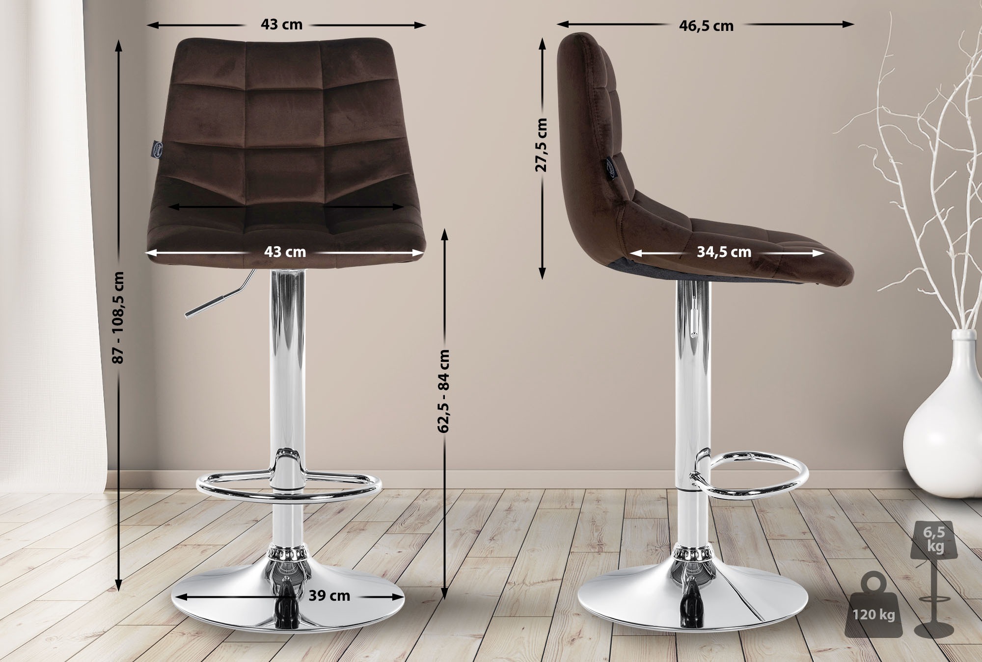 Sgabello Jerry Velvet