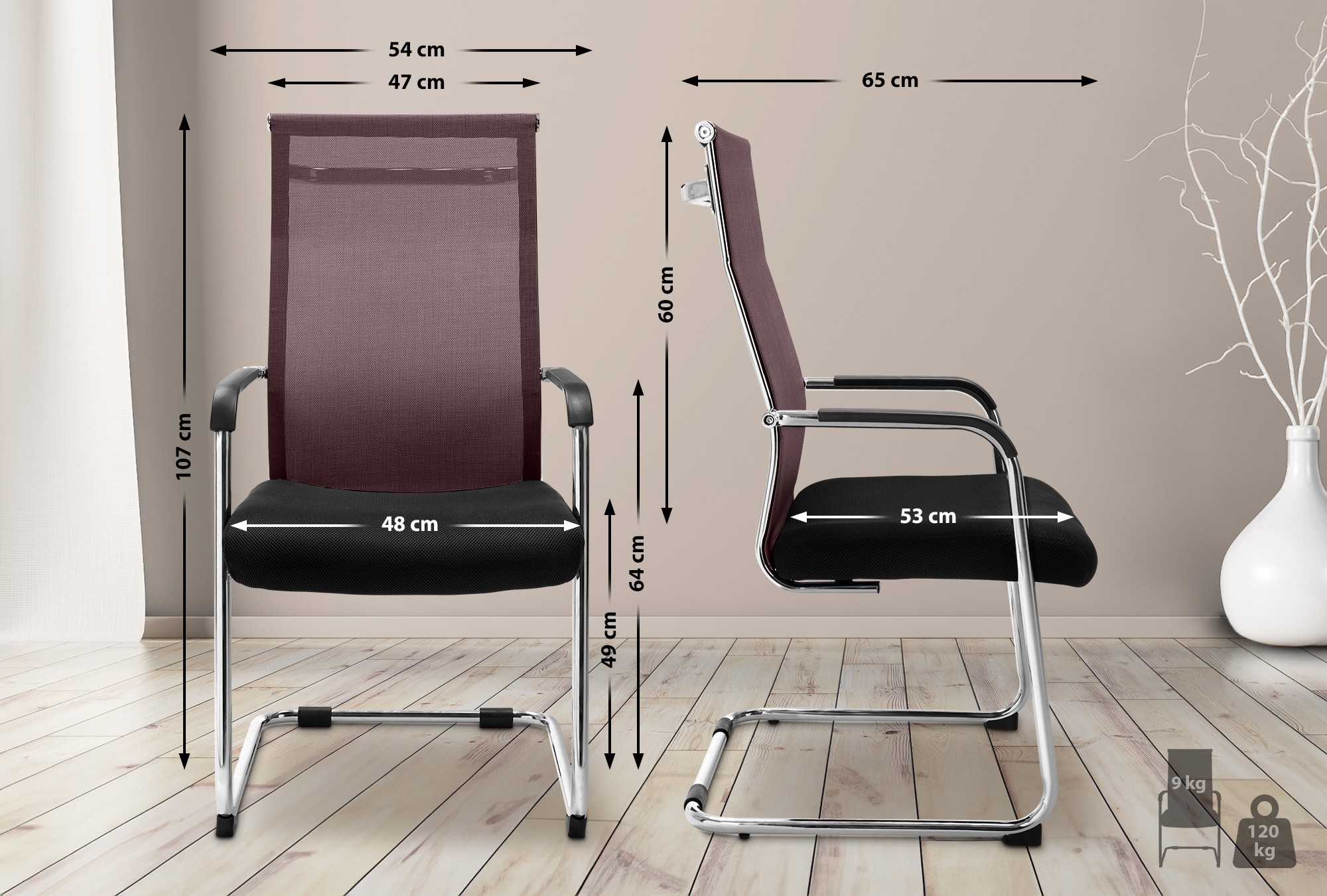 Sedia cantilever Brenda
