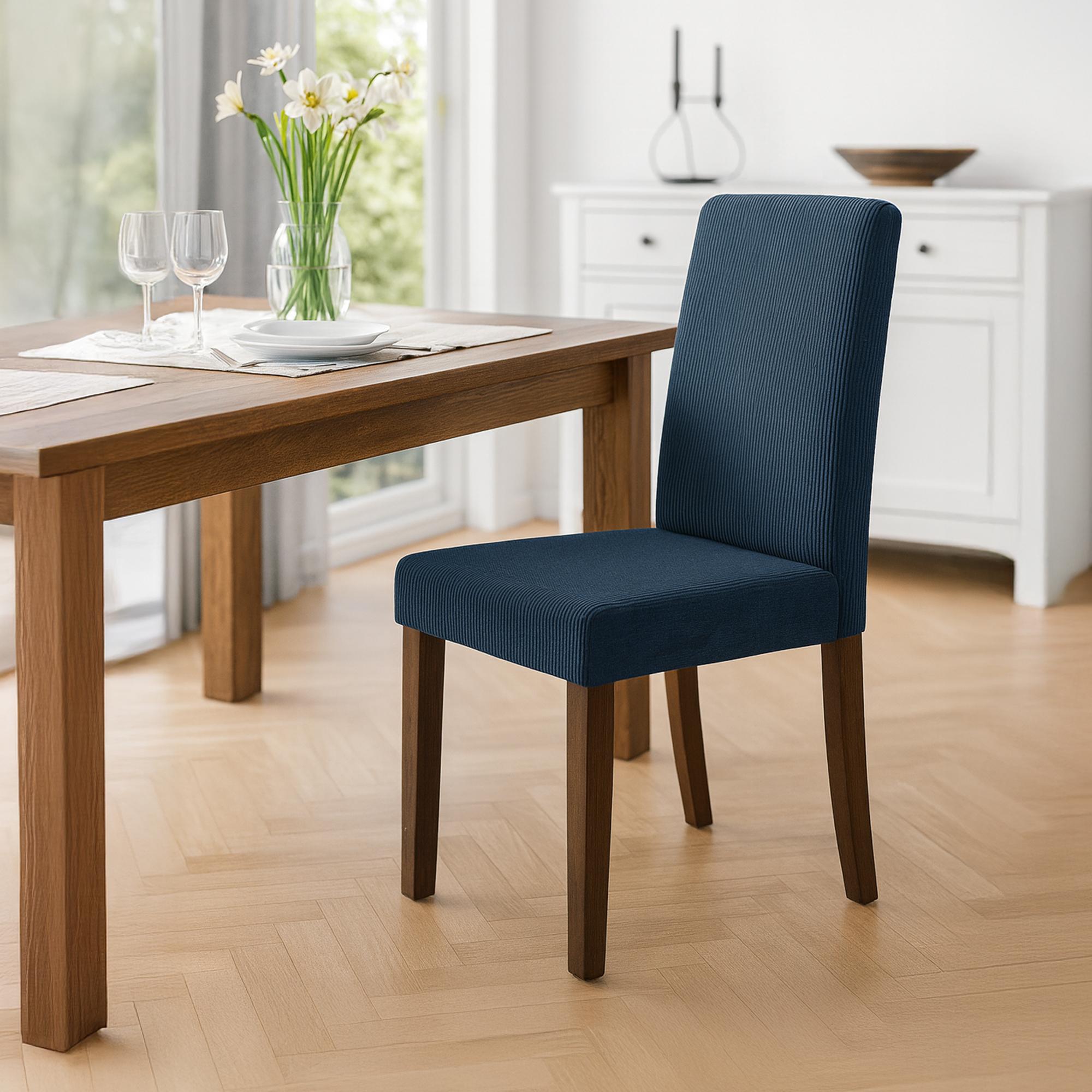 Set di 2 Sedie da Sala da Pranzo Ina in Velluto a Coste
