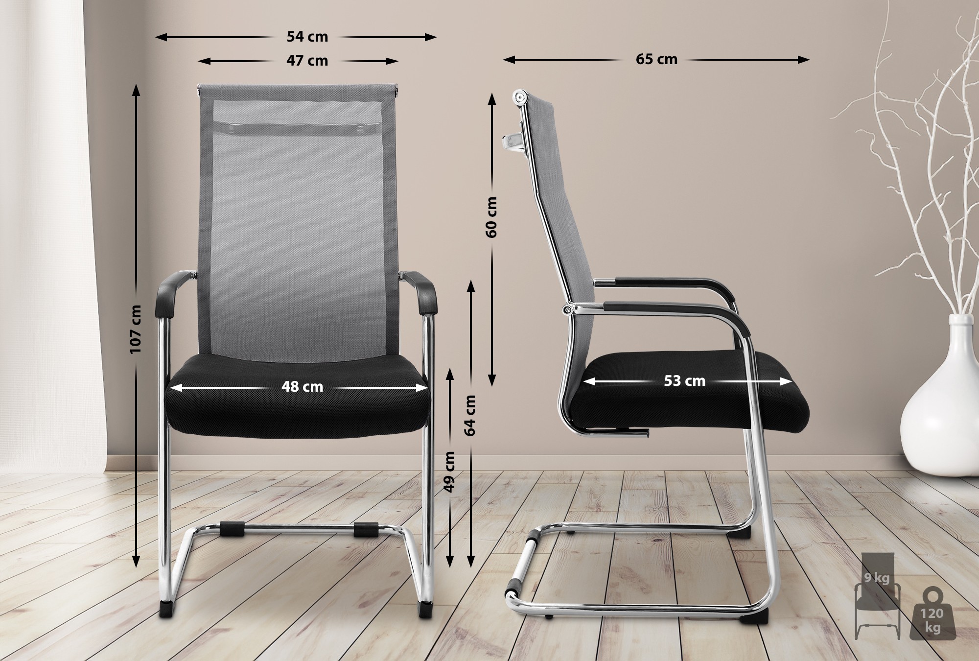 Sedia cantilever Brenda