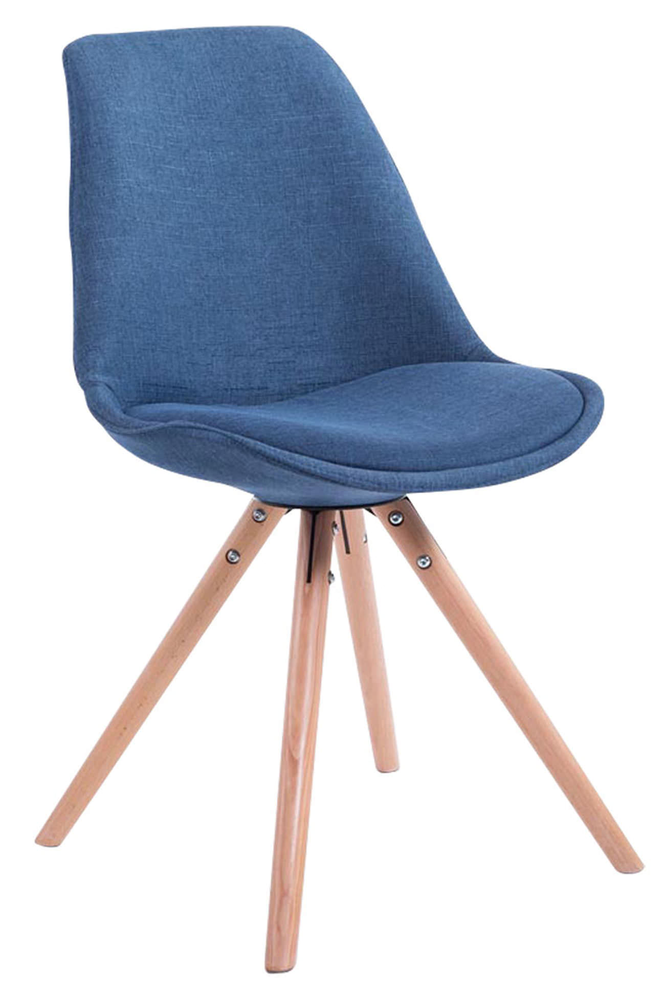 Set di 4 sedie per visitatori Toulouse Fabric Round