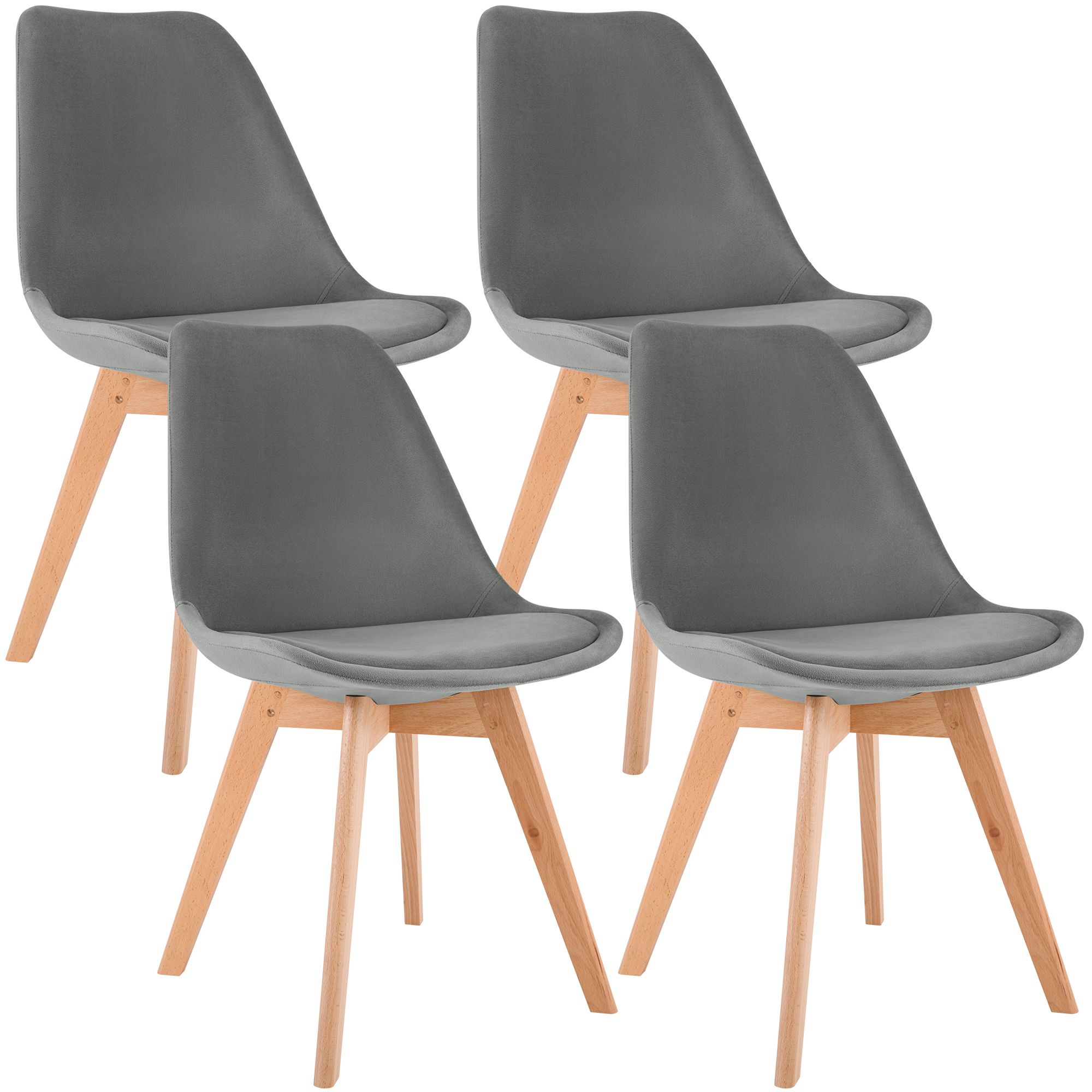 Set 4 sedie da pranzo Linares eleganti e confortevoli per ogni ambiente