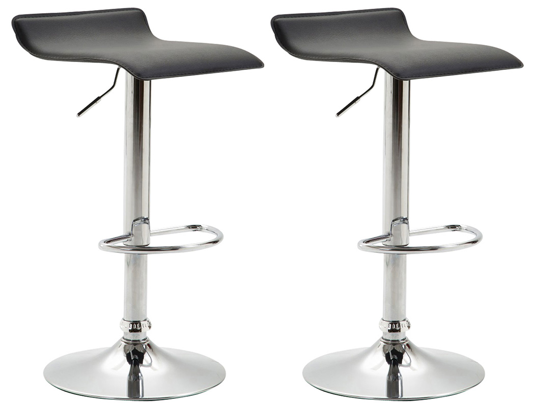 Set 2 Sgabelli Bar Dyn V2 In Similpelle