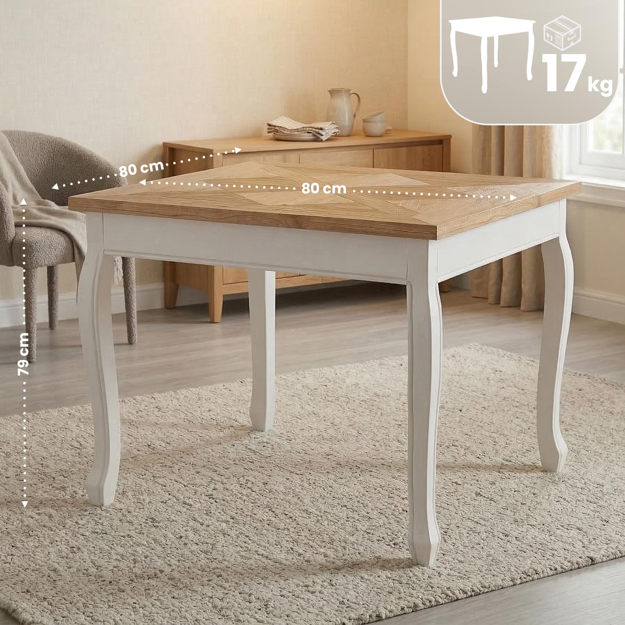 Tavolo da pranzo Lindon quadrato 80 x 80 cm