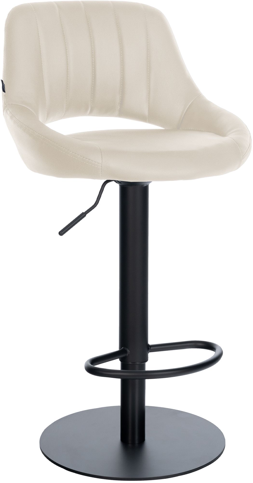 Sgabello da bar Milet nero con base extra pesante