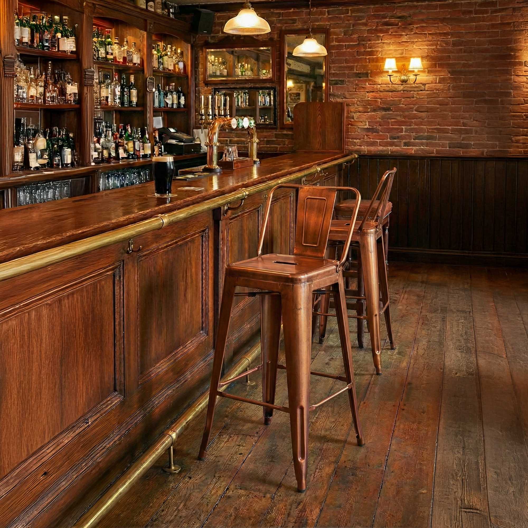 Sgabello da Bar in Metallo Mason