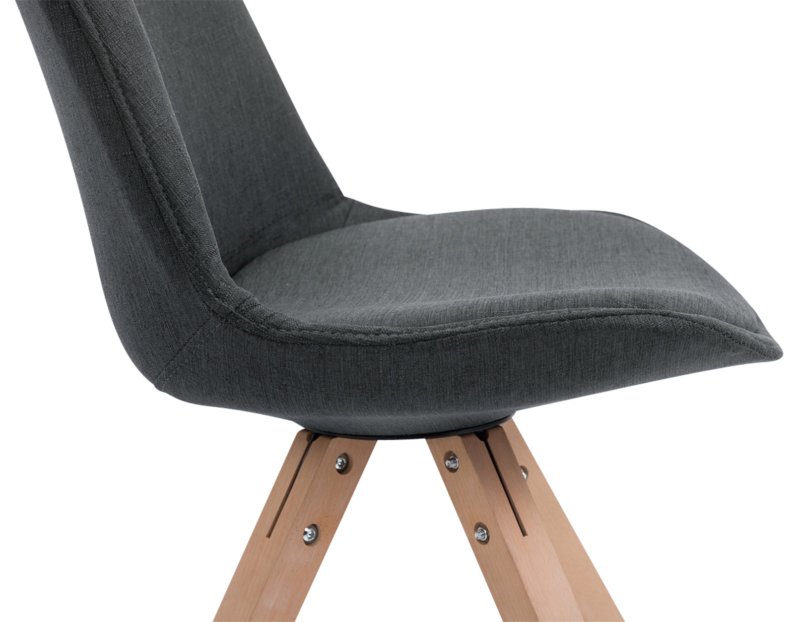 Set di 4 sedie per visitatori Toulouse Fabric Square