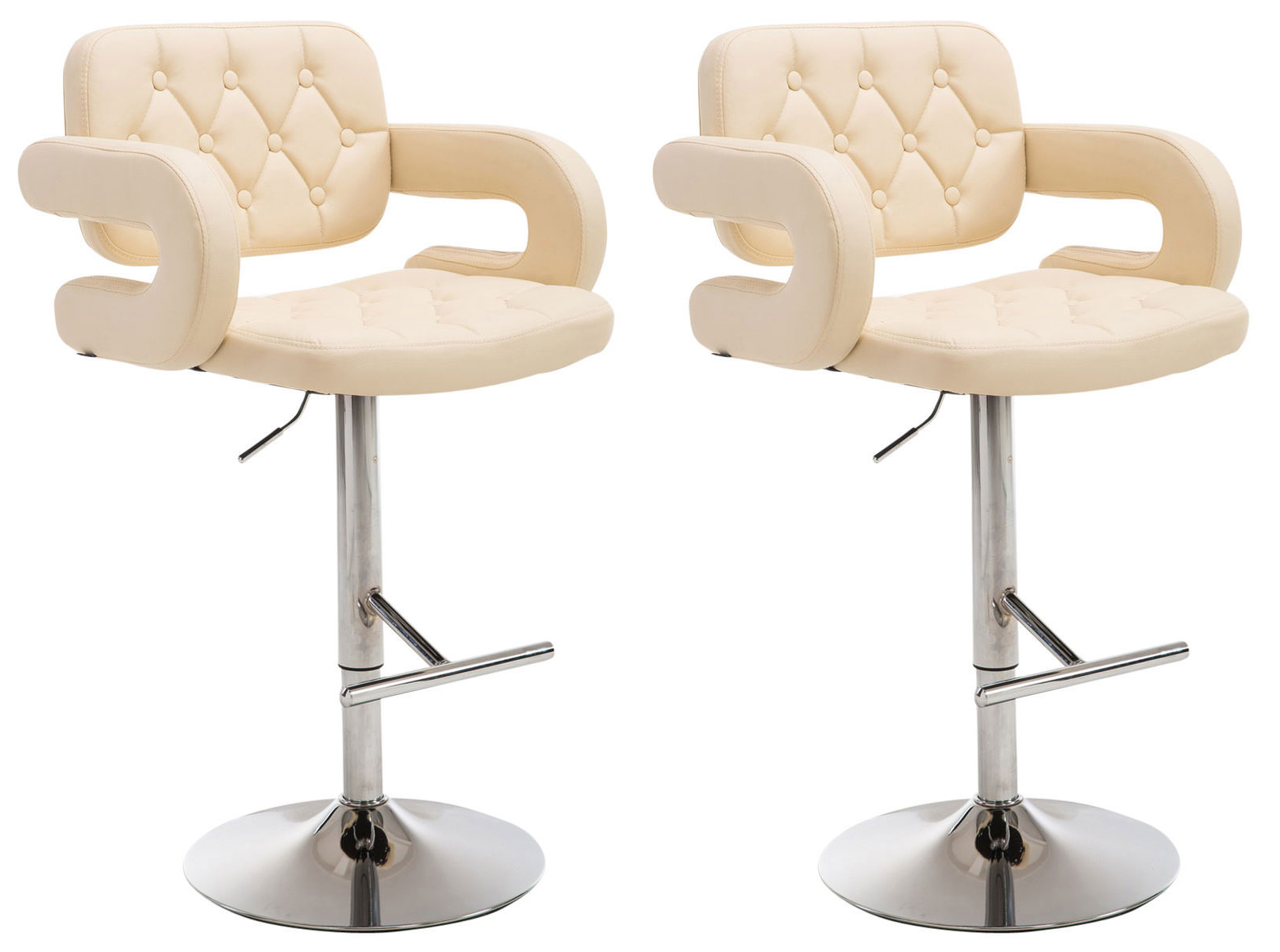 Set 2 Sgabelli Design Dublin In Similpelle