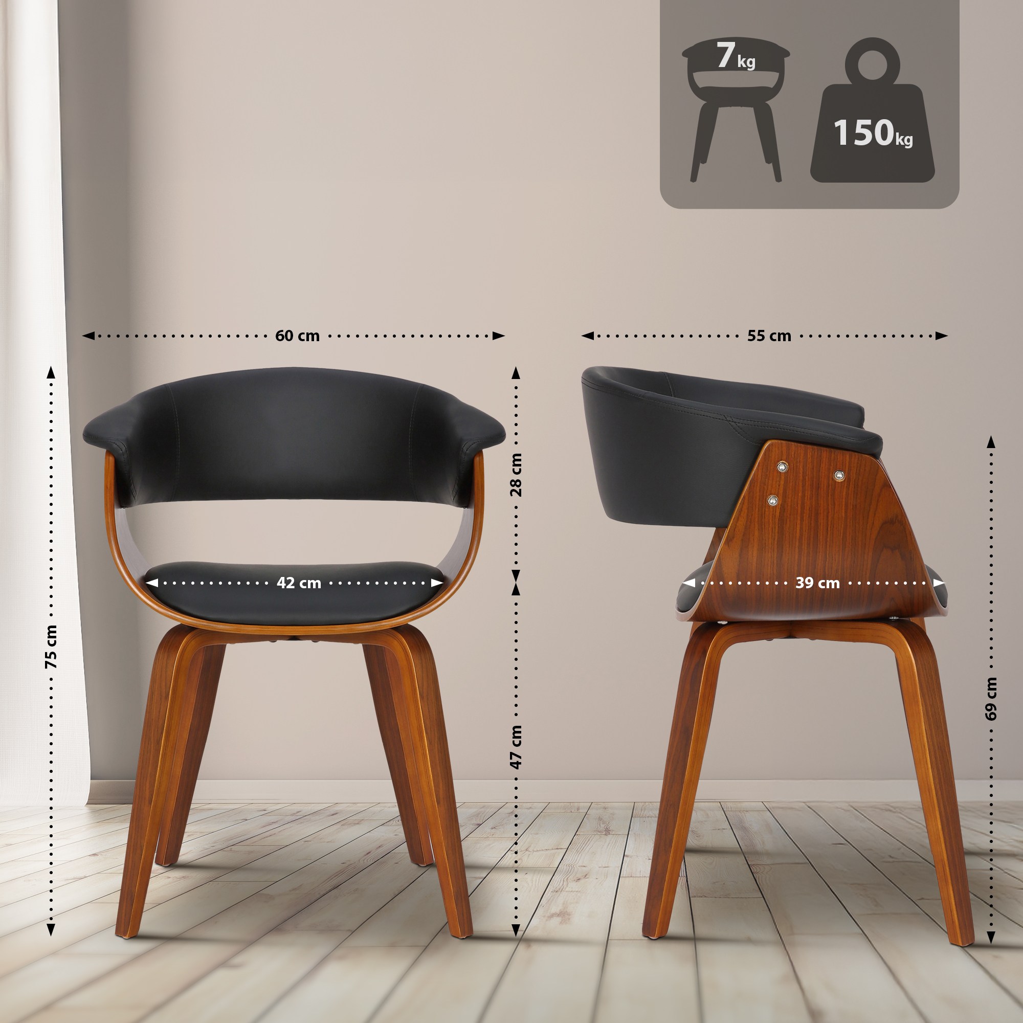 Sedia da sala Bruce