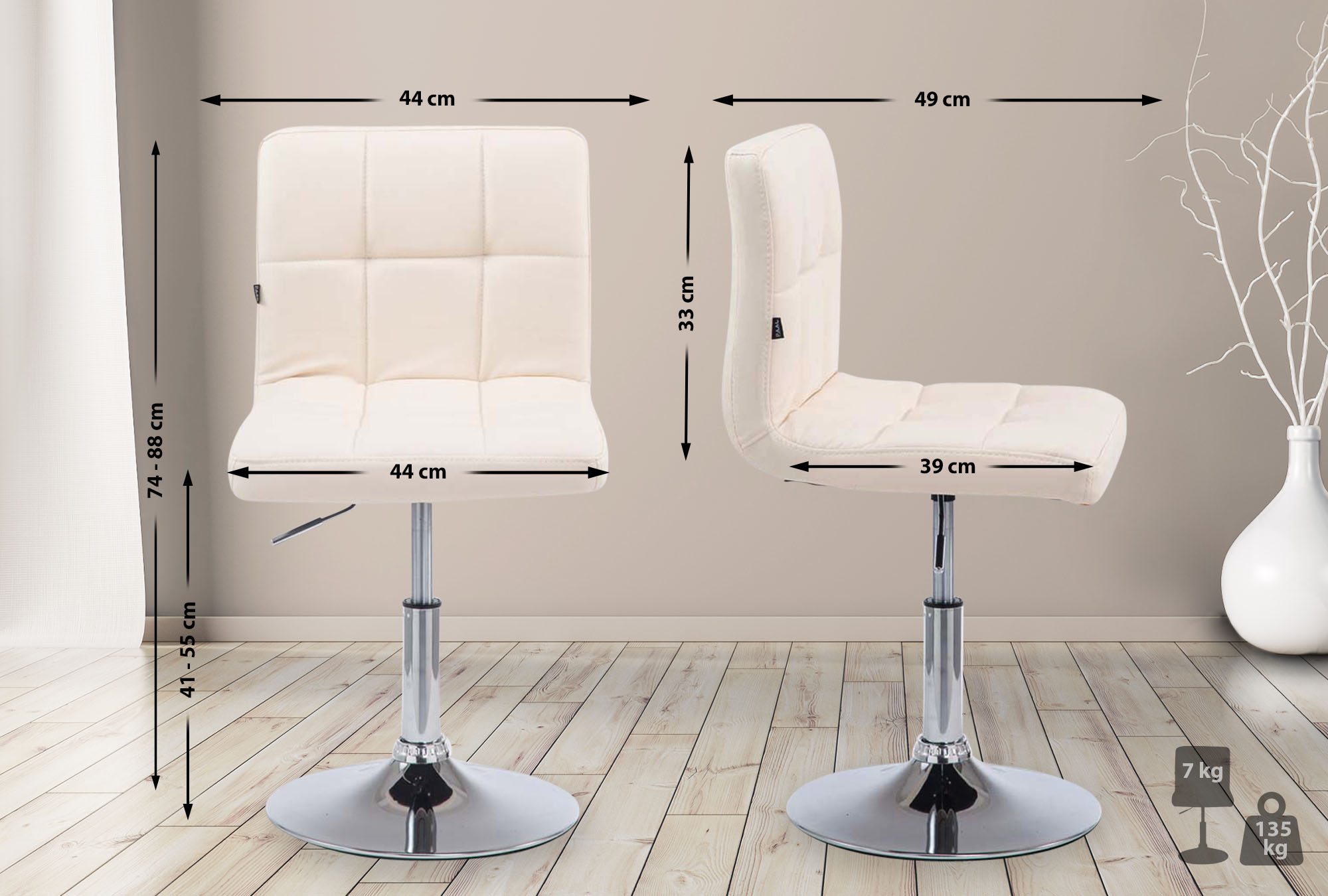 Sedia lounge Palma V2 in similpelle