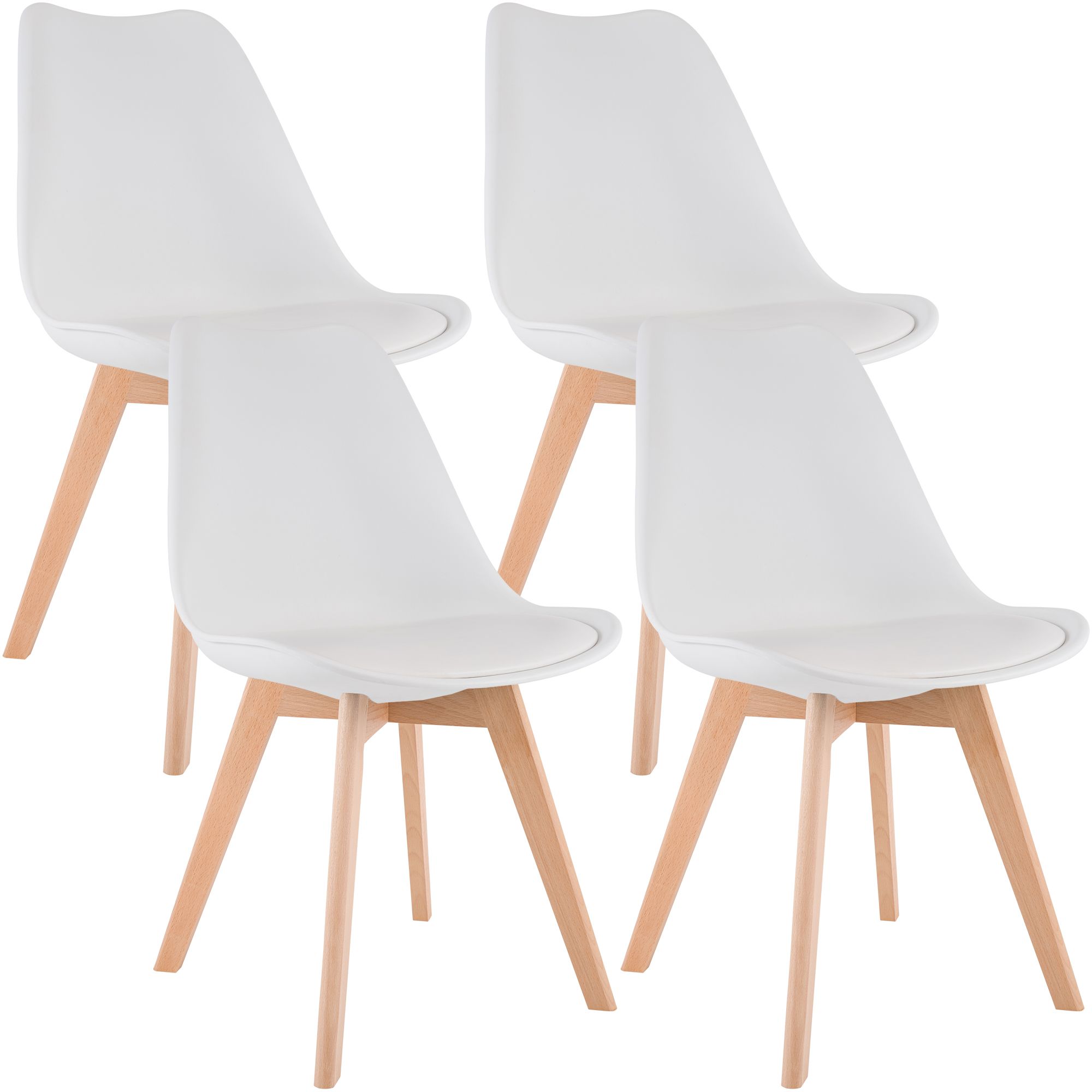 Set 4 sedie da pranzo Linares eleganti e confortevoli per ogni ambiente