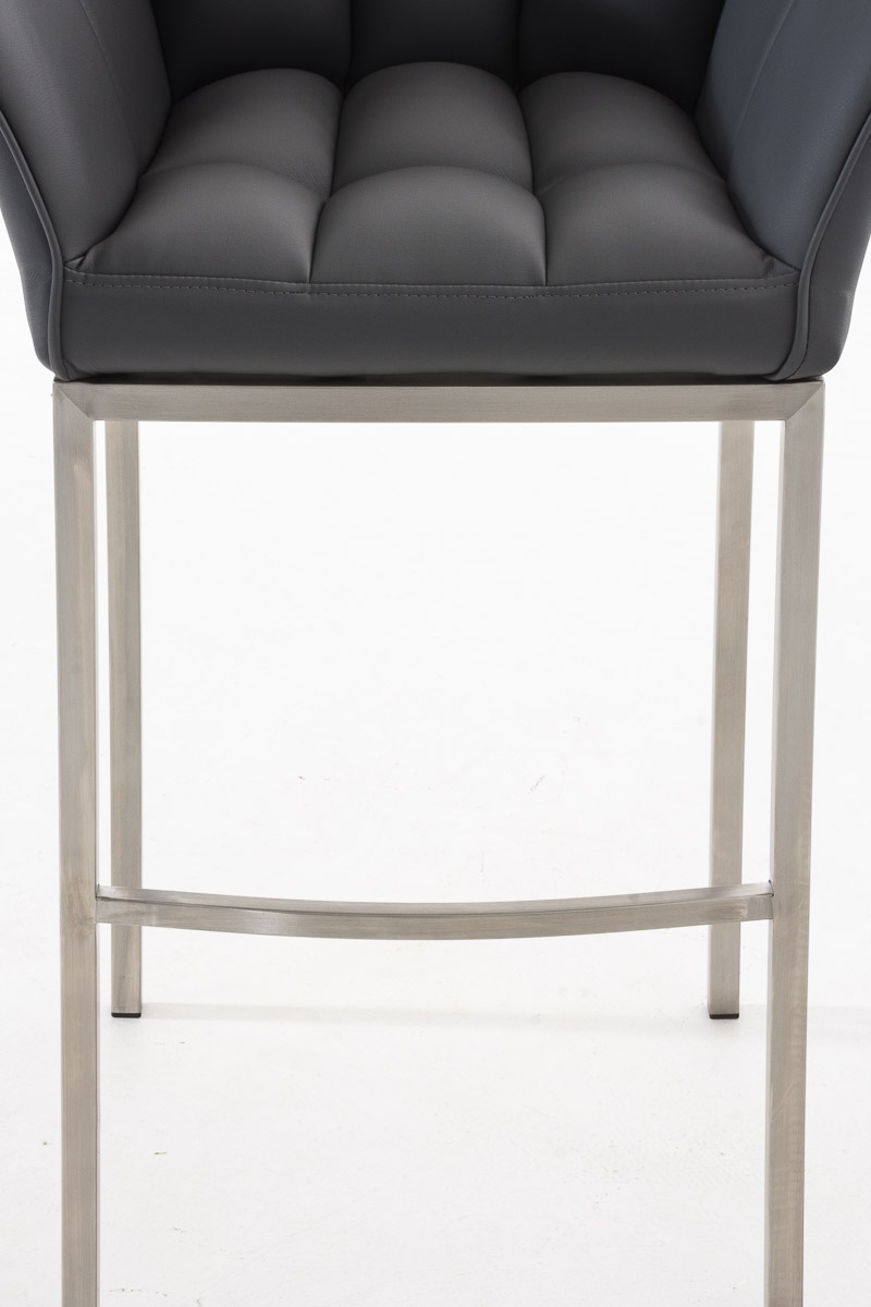 Sgabello da Bar Damaso in Similpelle con Base a Quattro Gambe