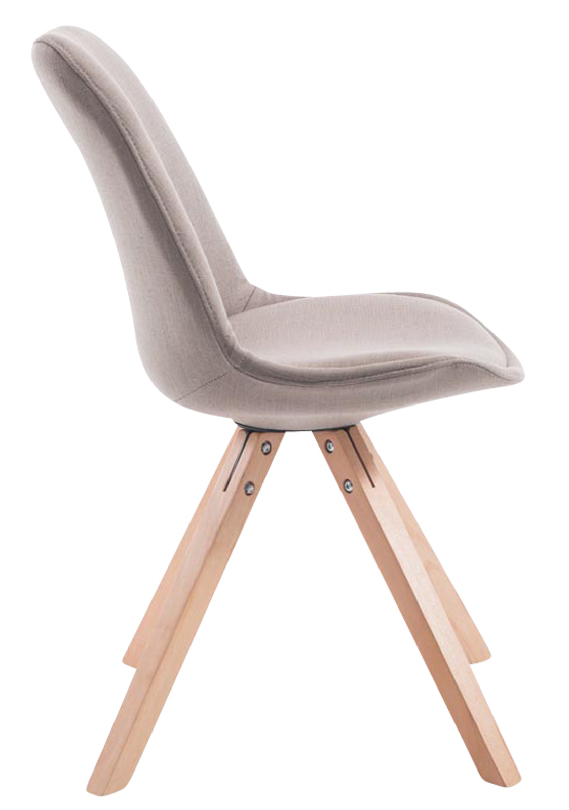 Set di 4 sedie per visitatori Toulouse Fabric Square
