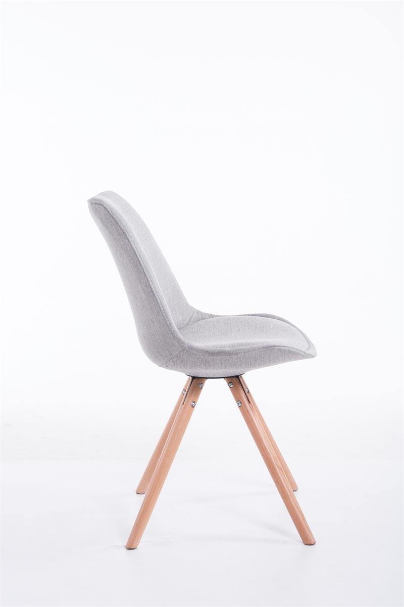 Sedia Toulouse in stoffa gambe tonde