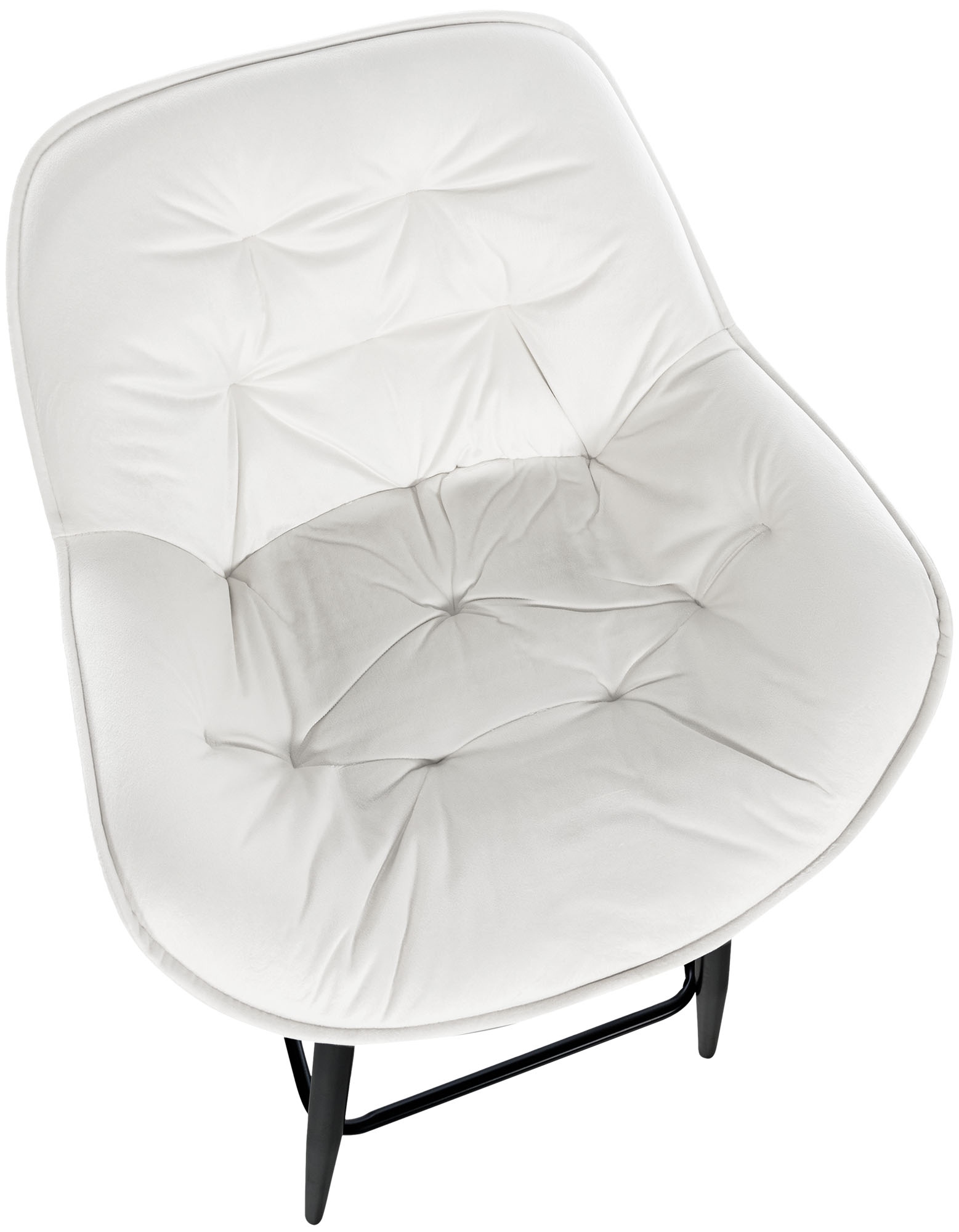 Sgabello da bar Gibson in velluto altezza seduta 76 cm