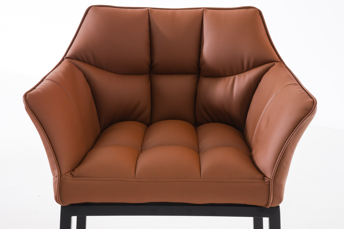 Sgabello da Bar Damaso in Similpelle con Base a Quattro Gambe