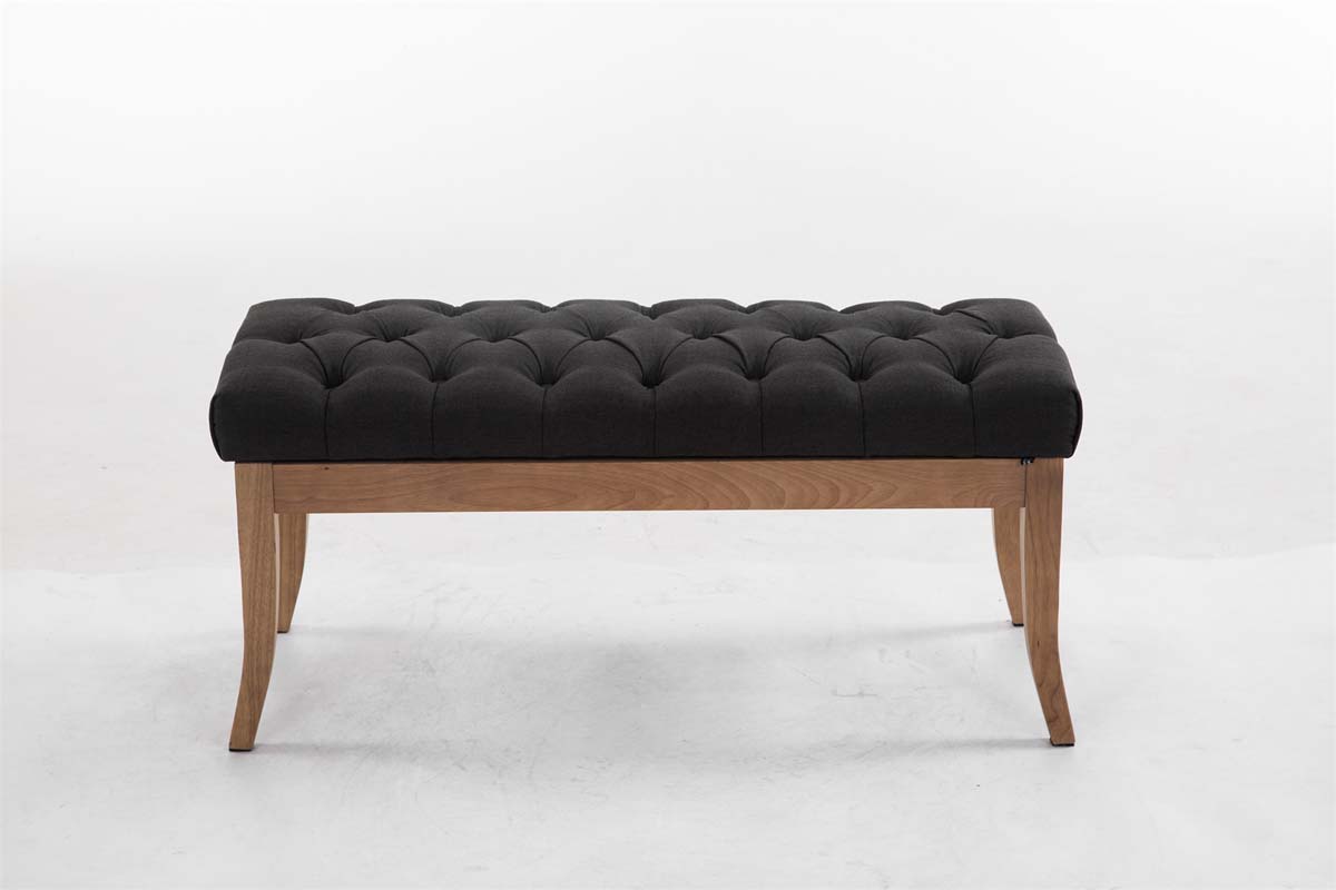 Panca design RAMSES in legno chiaro antico tessuto
