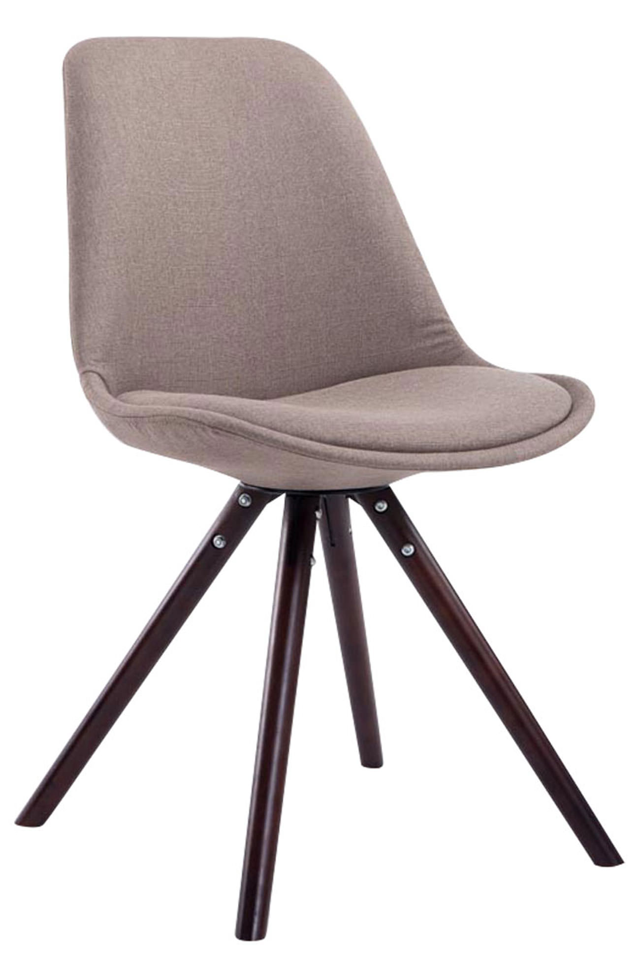 Set di 4 sedie per visitatori Toulouse Fabric Round