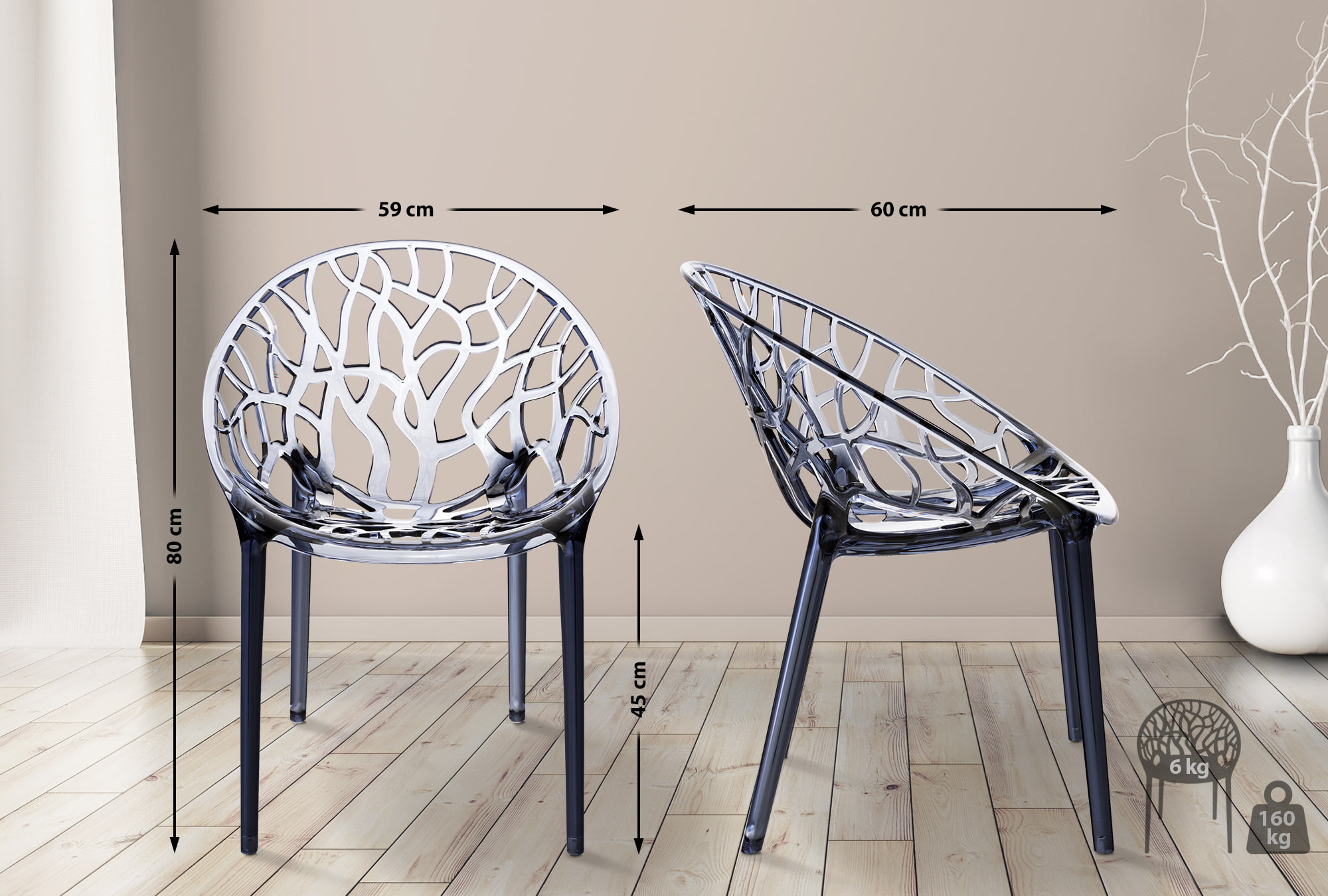 Sedia in cristallo