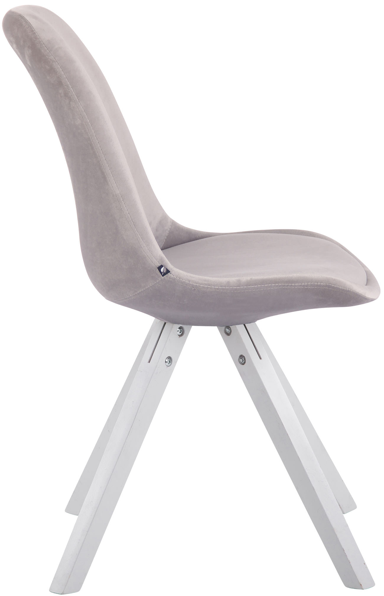 Sedia Toulouse in velluto gambe quadrate