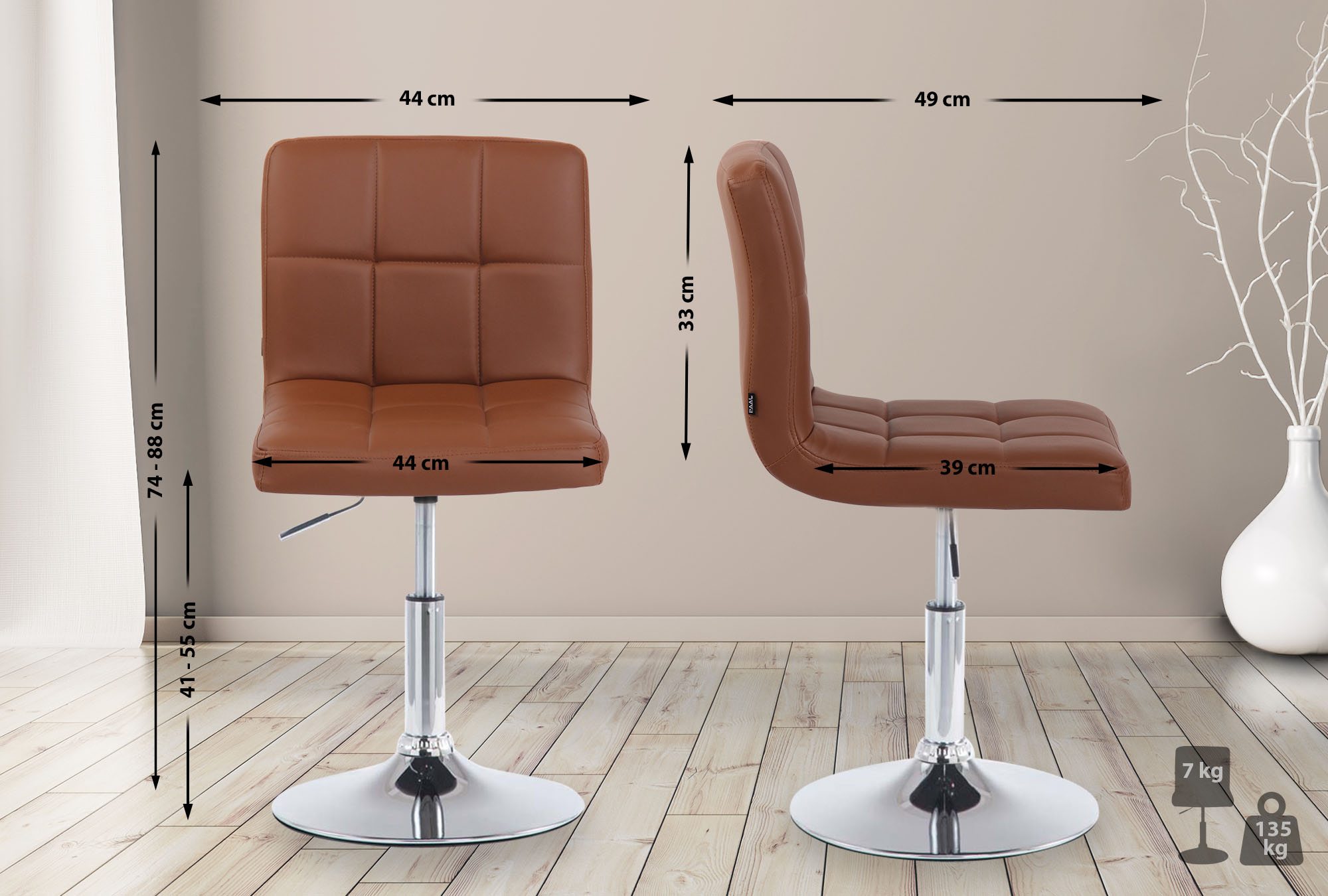 Sedia lounge Palma V2 in similpelle