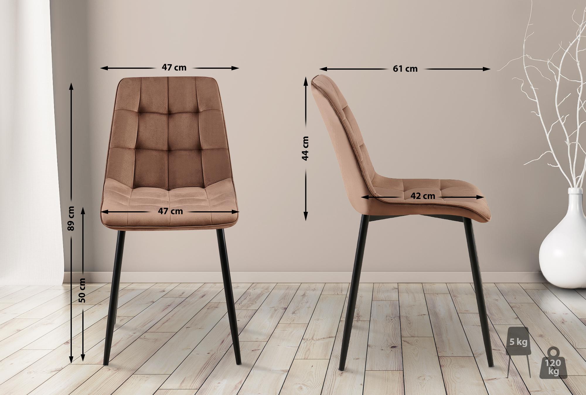 Sedia da pranzo Gifford con rivestimento in velluto