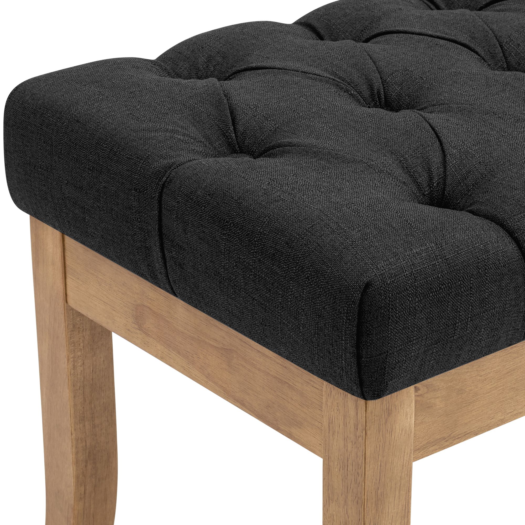 Panca design RAMSES in legno chiaro antico tessuto