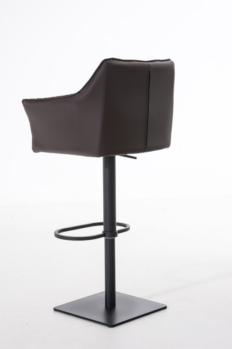 Sgabello da bar Damaso con rivestimento in similpelle