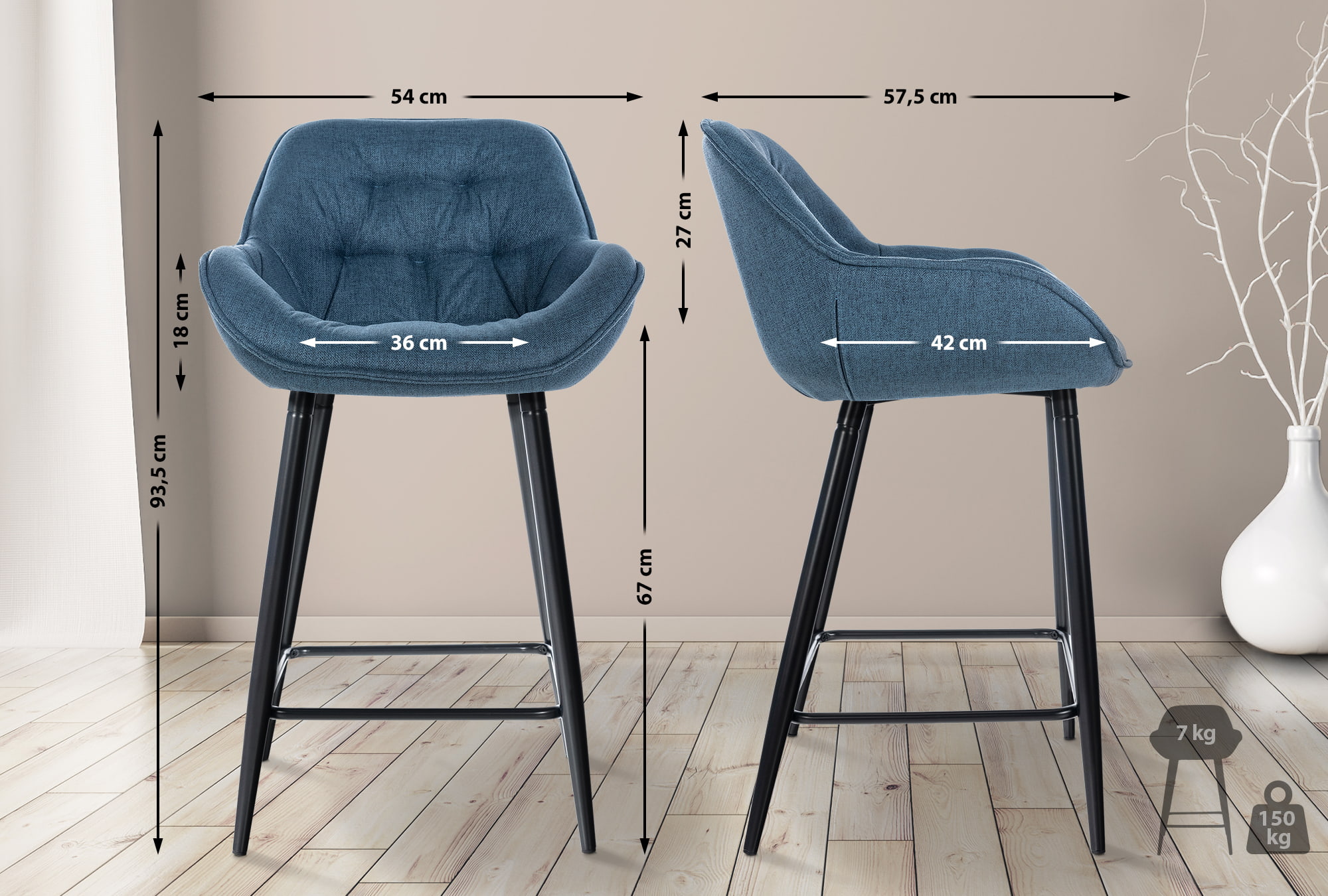Sgabello da bar Gibson
