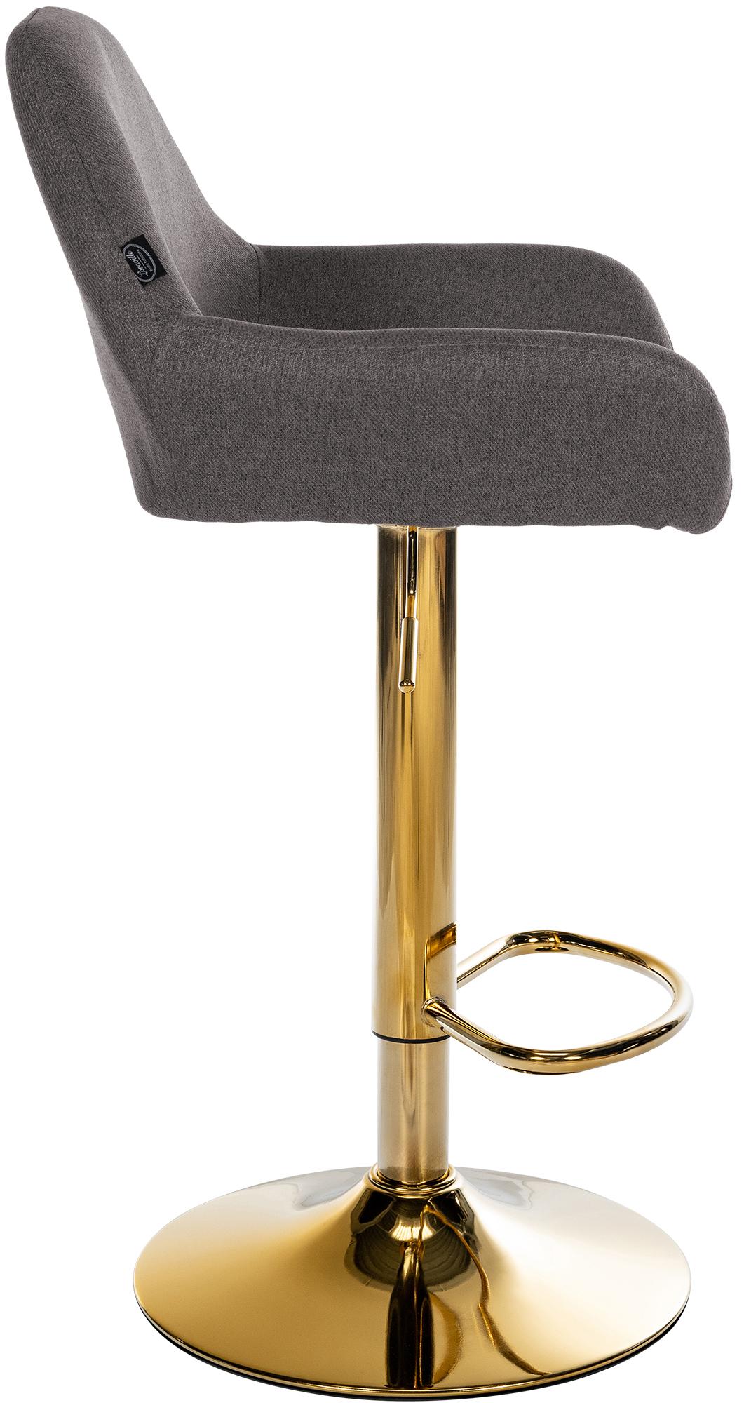 Set di 2 sgabelli da bar in tessuto Braga Gold