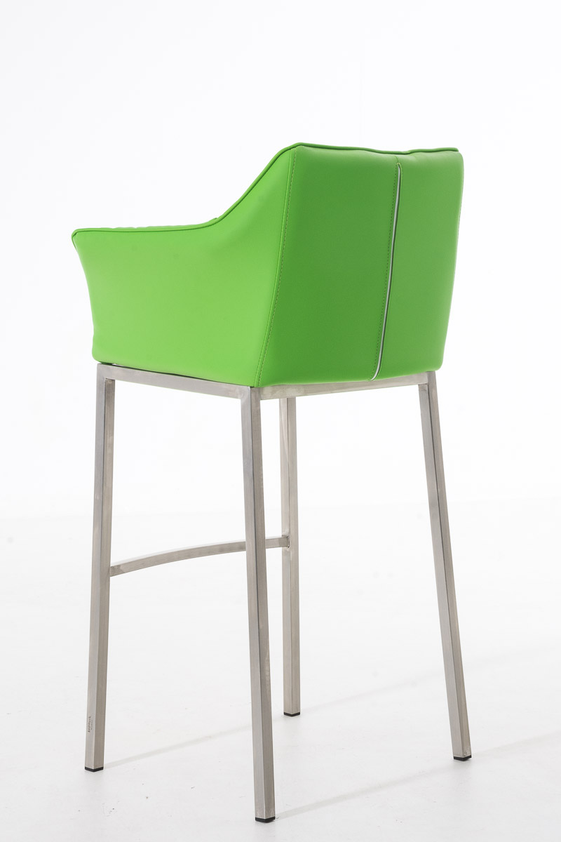 Sgabello da Bar Damaso in Similpelle con Base a Quattro Gambe