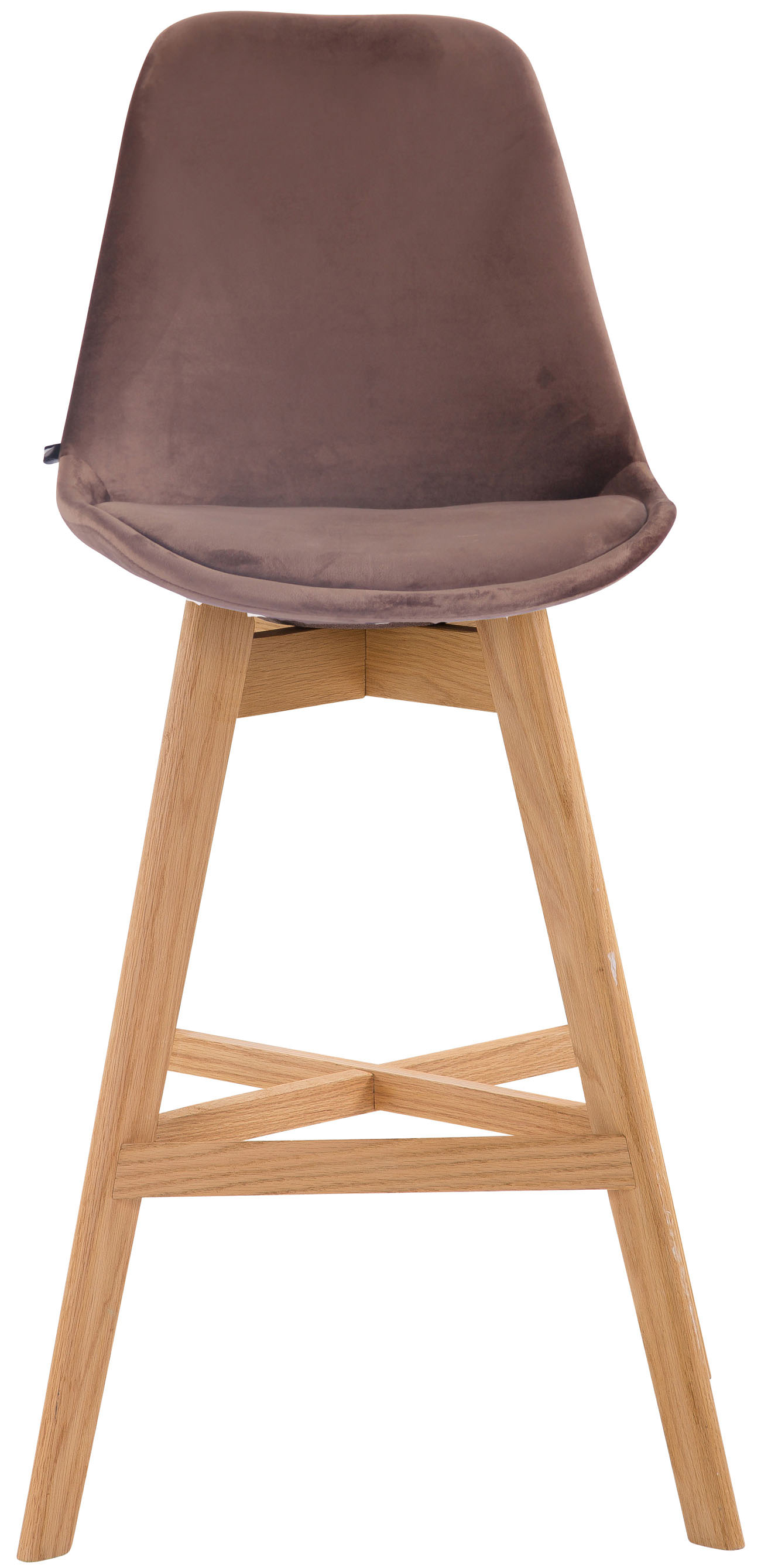 Set 2 Sgabelli Cucina Cannes In Velluto E Legno