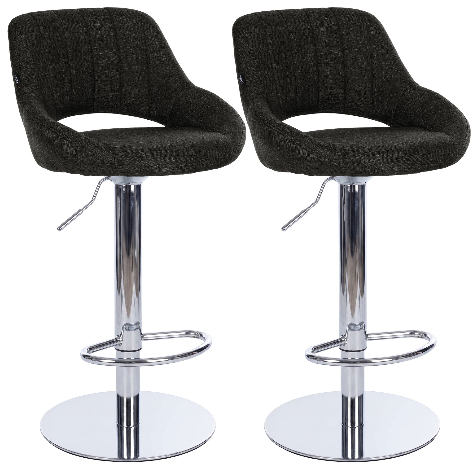 Set di 2 sgabelli da bar Milet cromati con base extra pesante