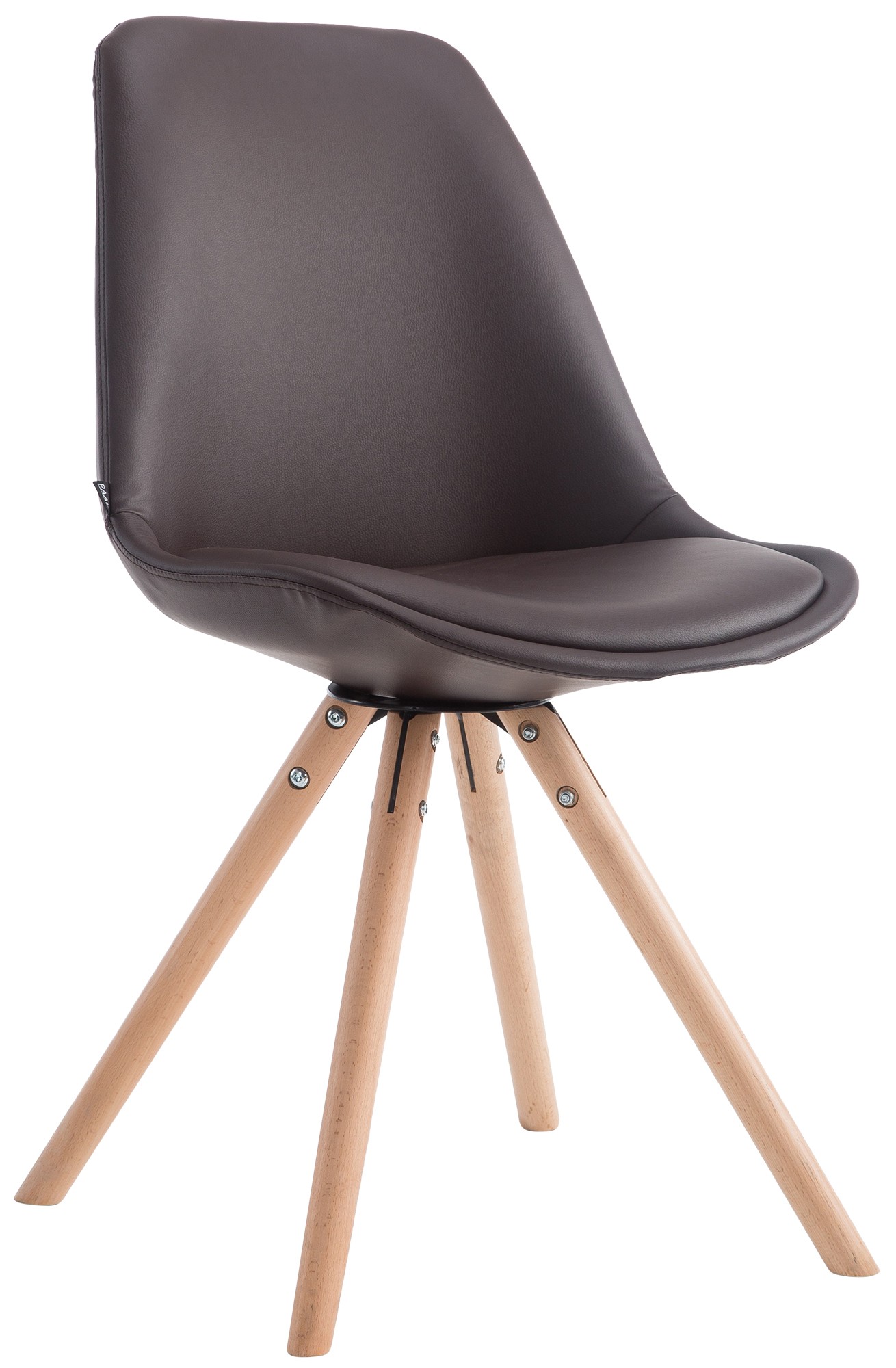Sedia visitatore Laval in similpelle gambe tonde