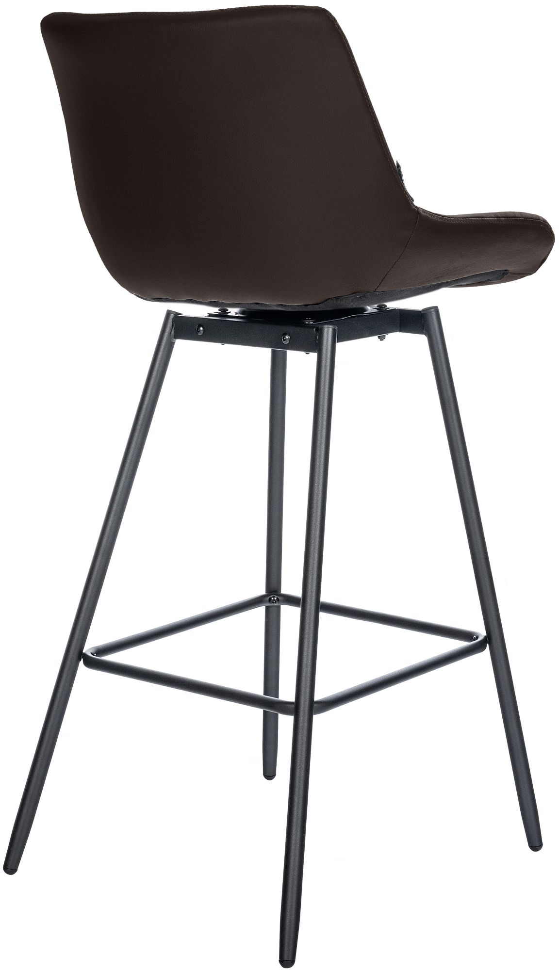 Sgabello da bar Weston girevole 180° con schienale e seduta imbottita, struttura in metallo