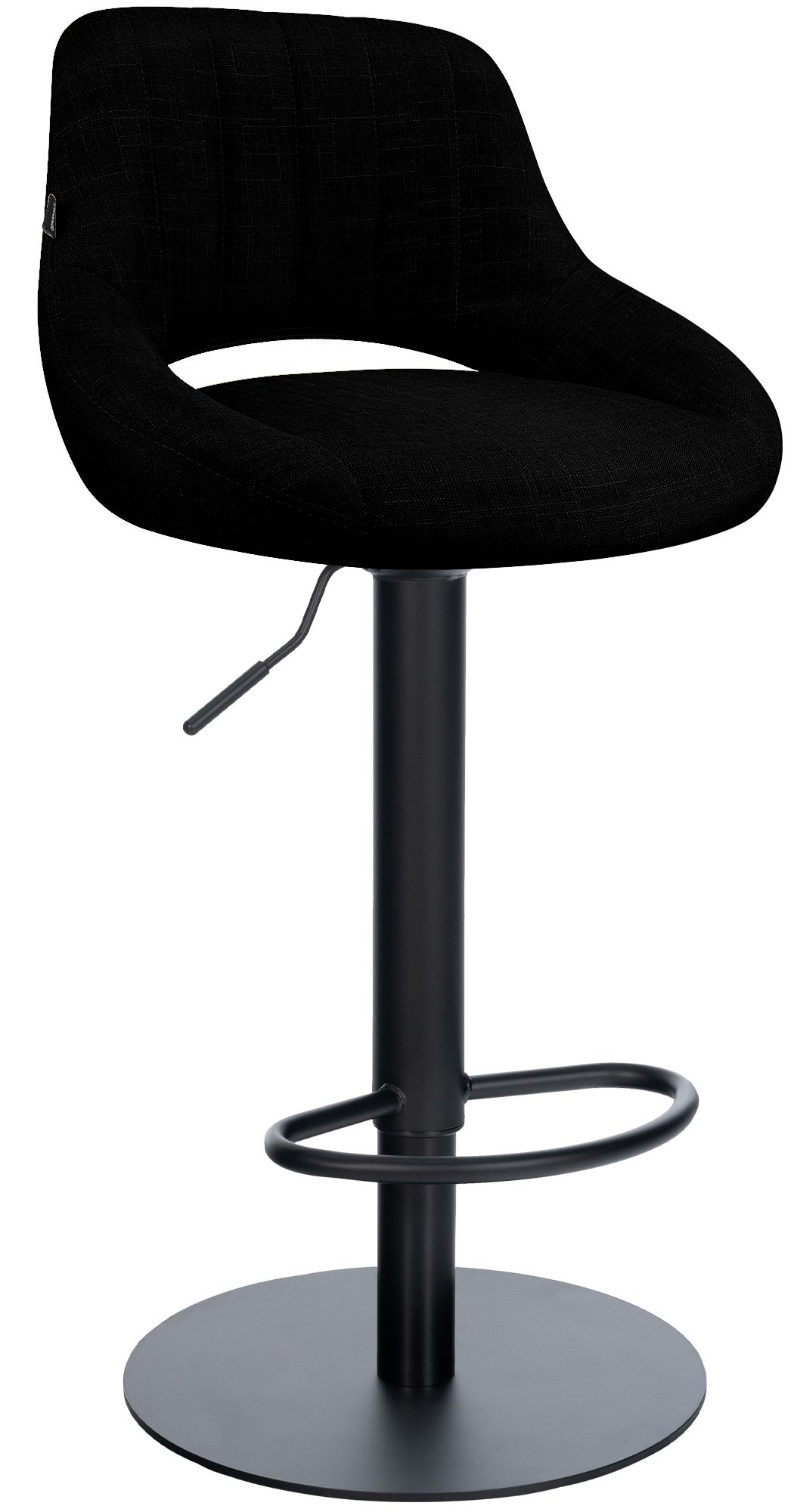 Sgabello da bar Milet nero con base extra pesante